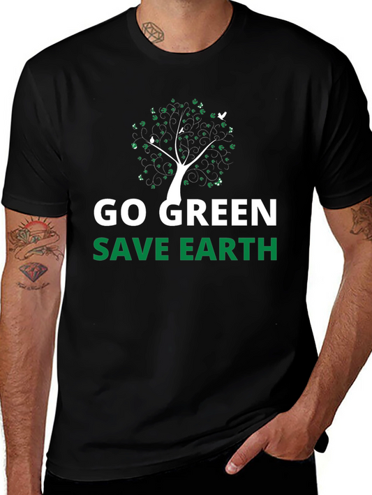 Go Green Save Earth Graphic Tee