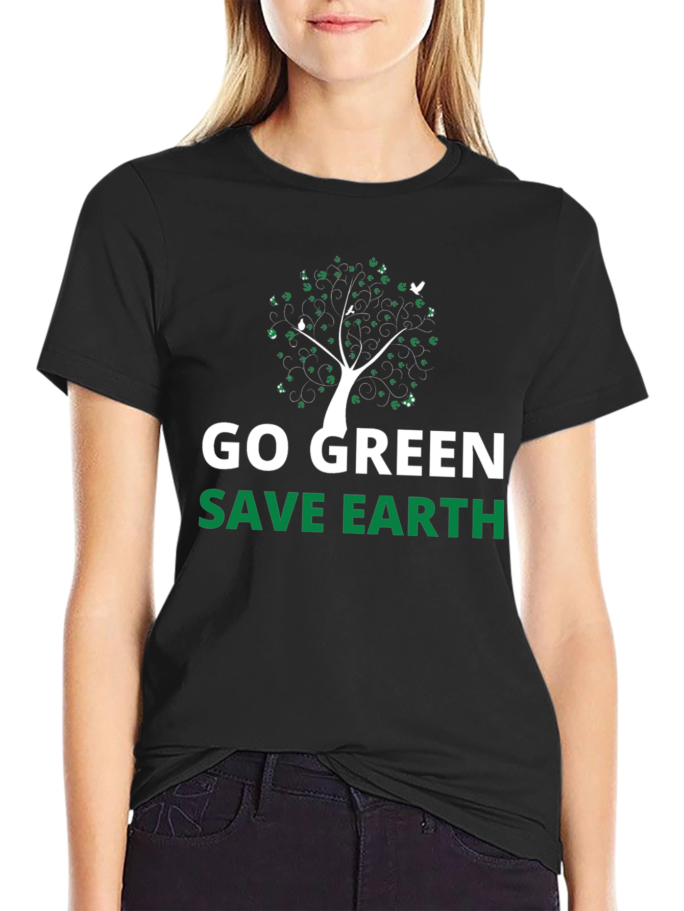 Go Green Save Earth Graphic Tee
