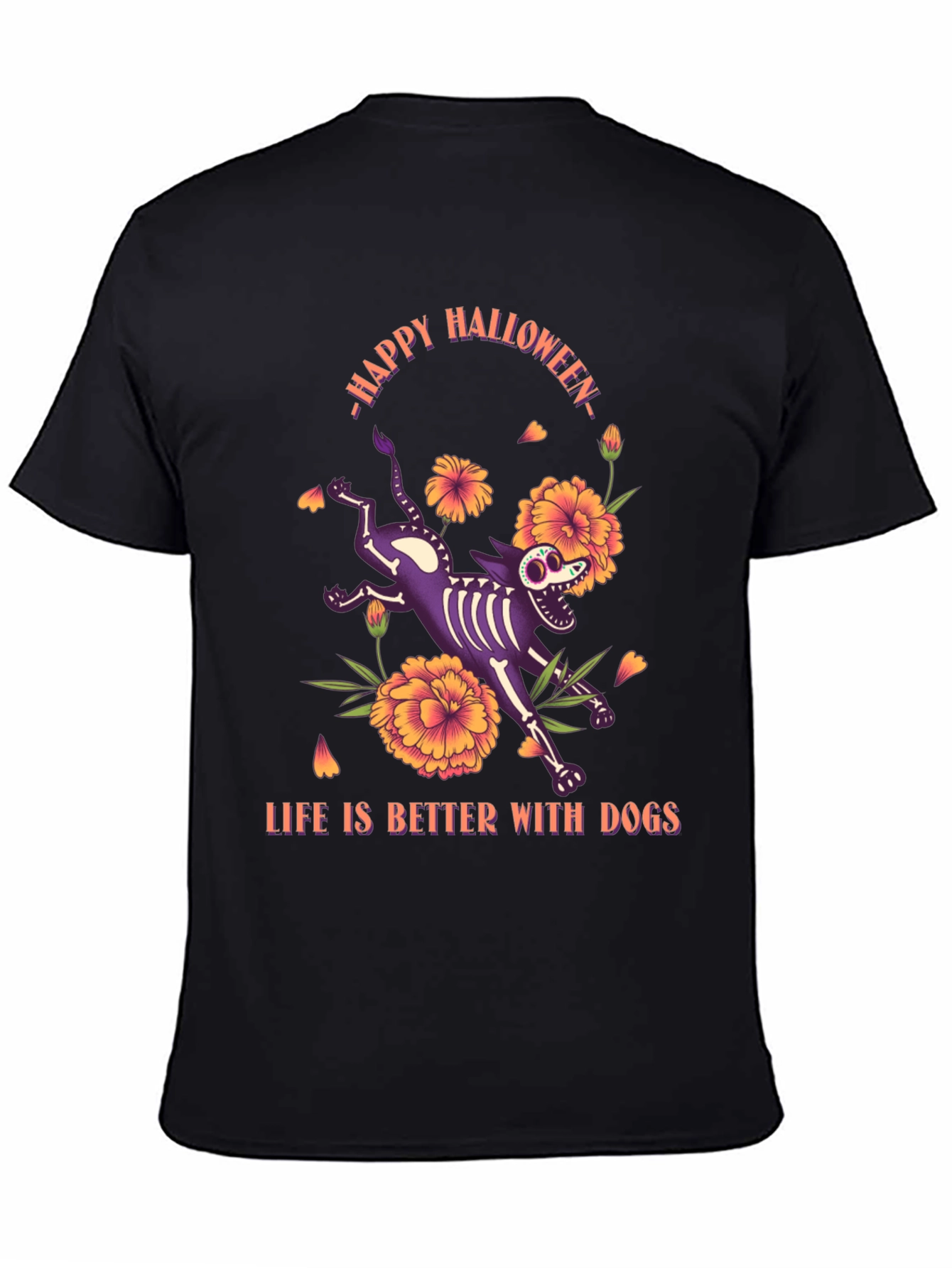 Halloween Skeleton Dog T-Shirt