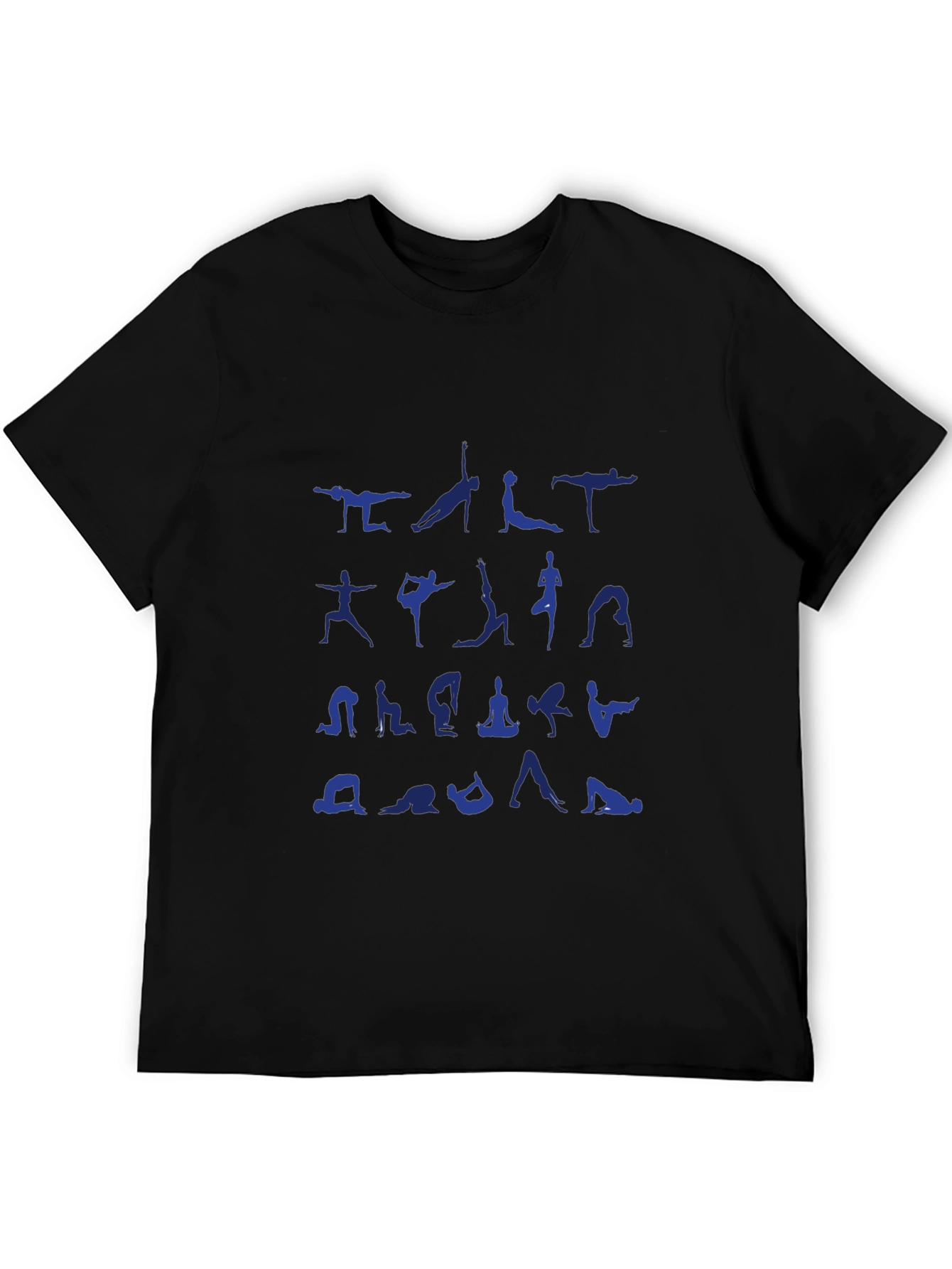 Yoga Pose Graphic Tee - Mens Black T-Shirt