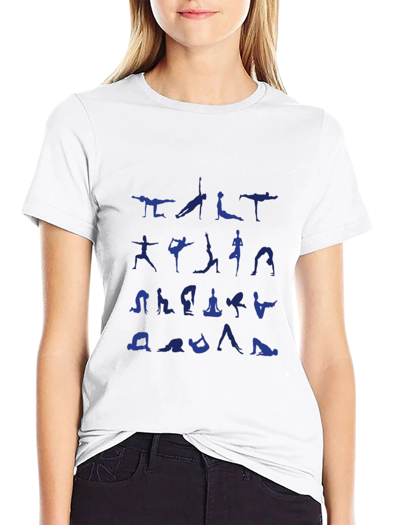 Yoga Pose Graphic Tee - Mens Black T-Shirt
