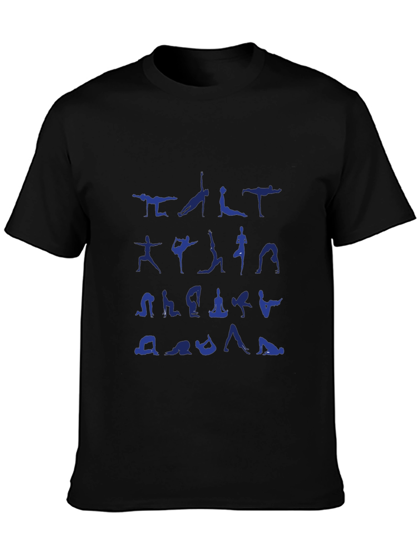 Yoga Pose Graphic Tee - Mens Black T-Shirt