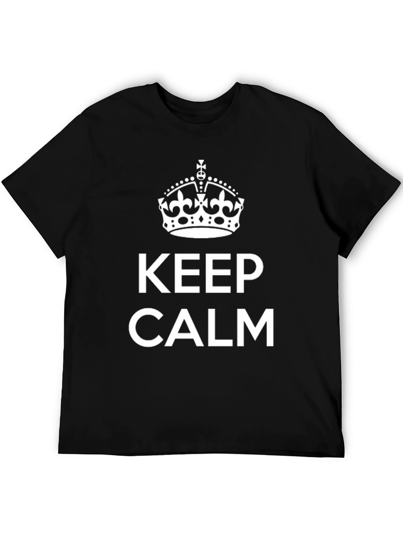 Keep Calm Crown Graphic Tee - Black