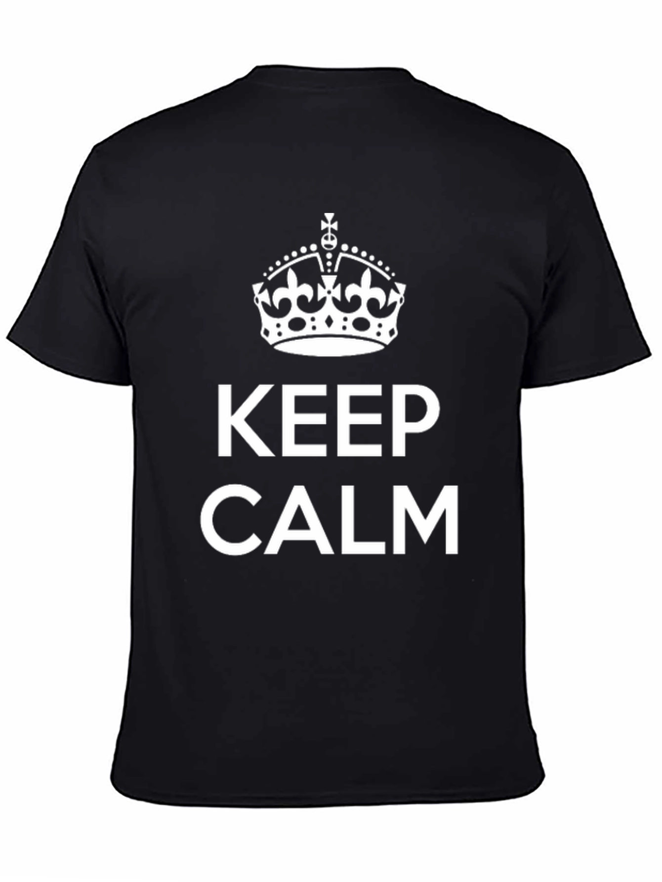 Keep Calm Crown Graphic Tee - Black