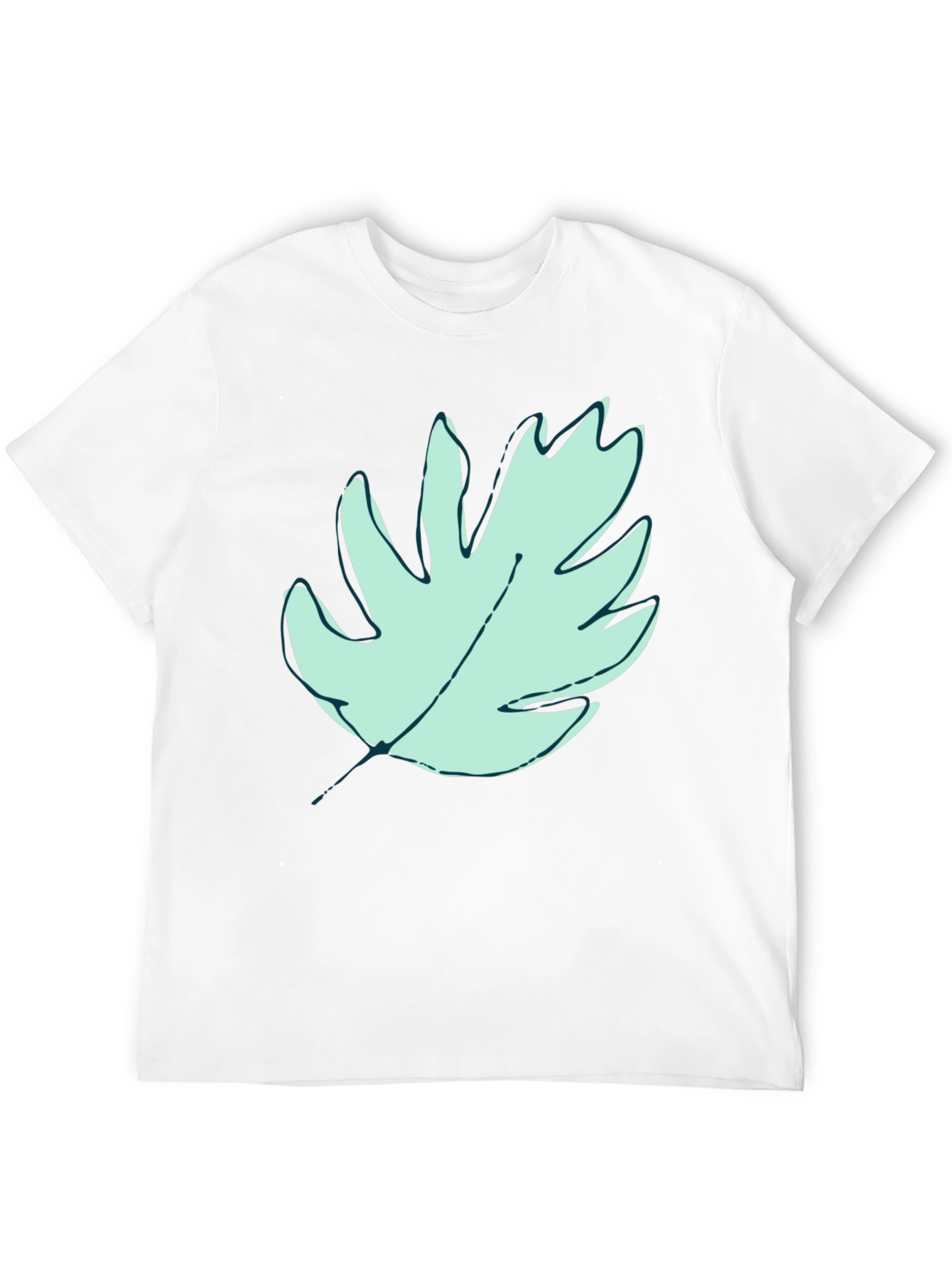 Leaf Graphic Black T-Shirt - Stylish Casual Wear