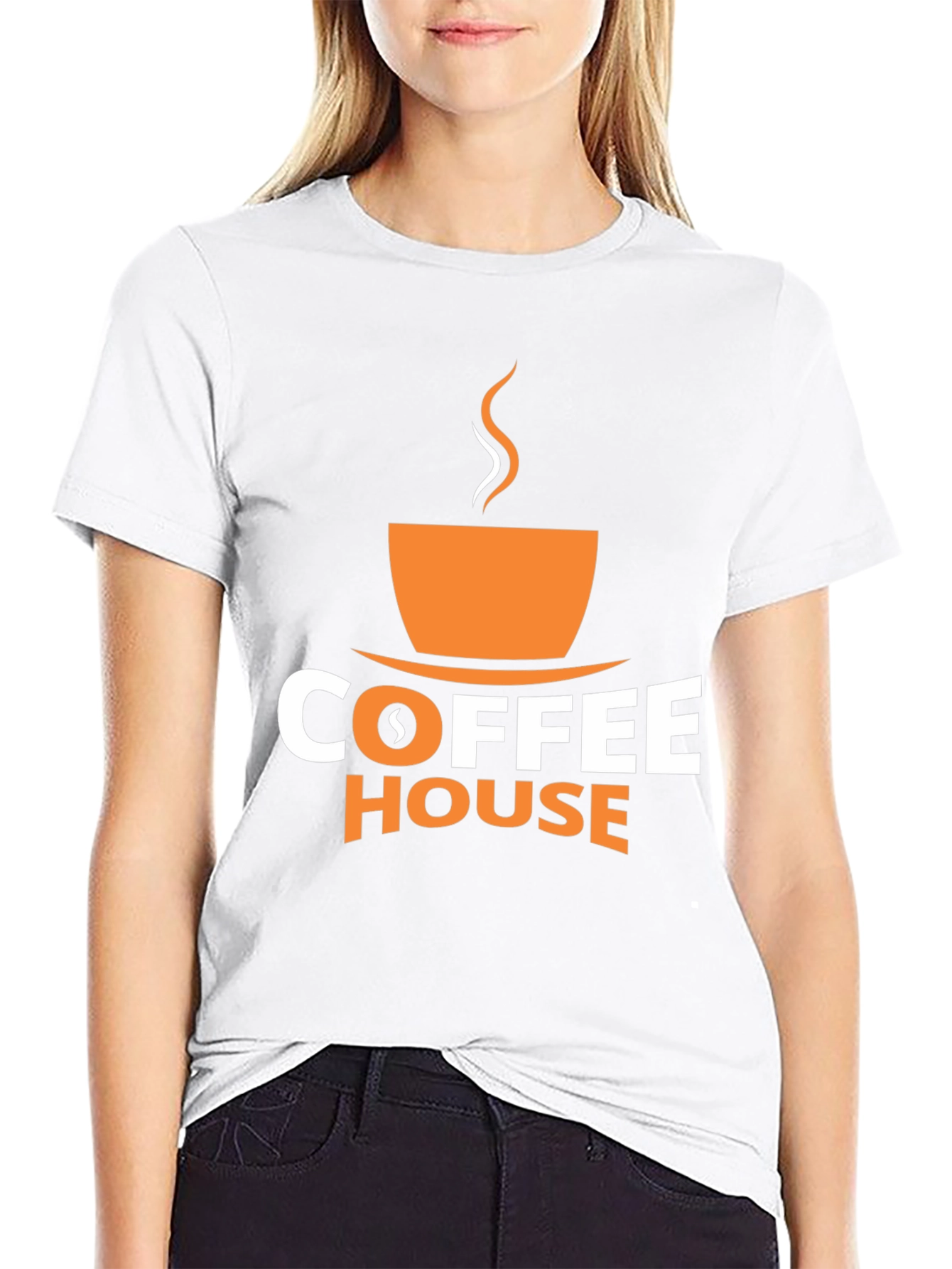 Coffee House Graphic Tee - Black Cotton Blend