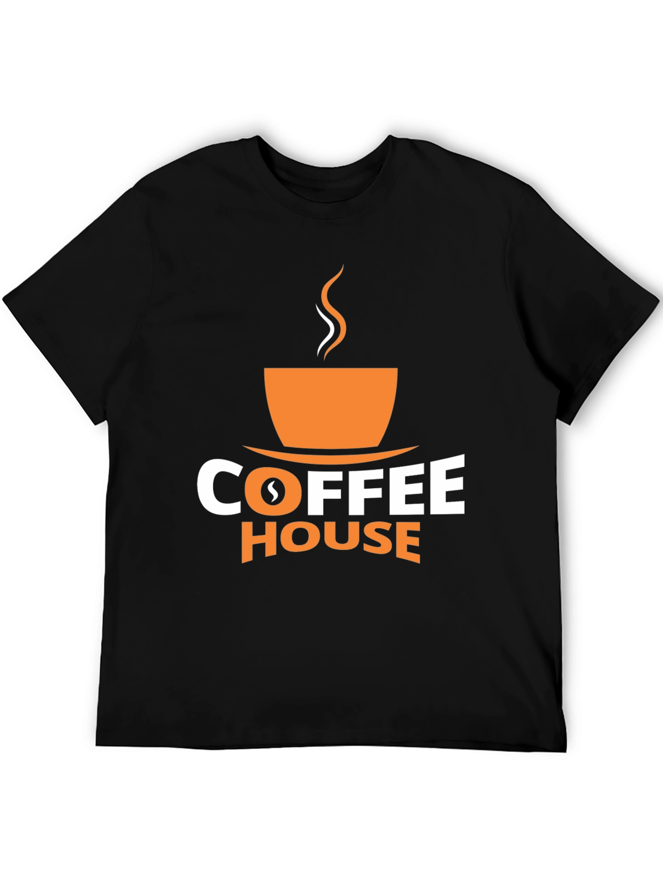Coffee House Graphic Tee - Black Cotton Blend