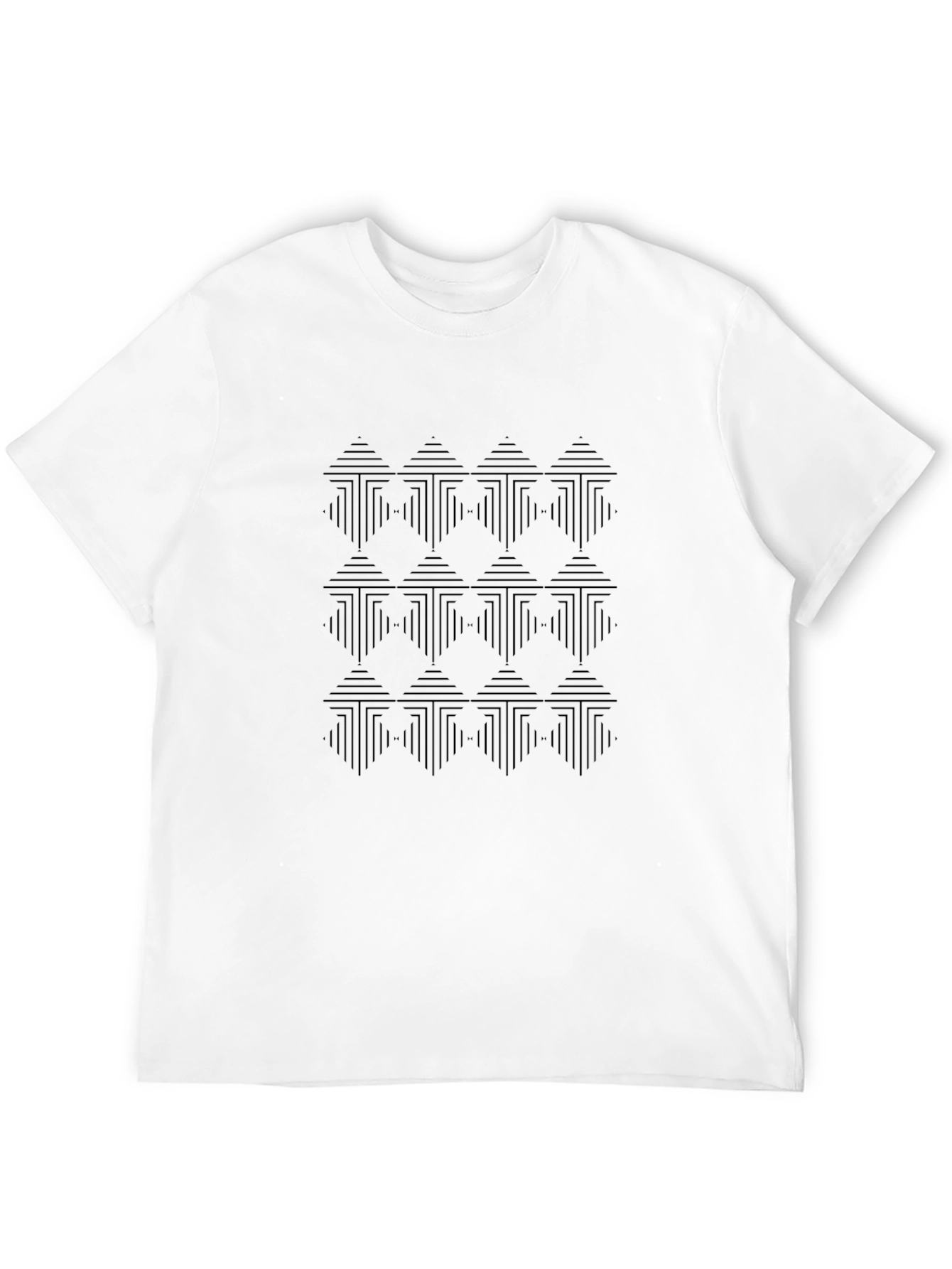 Abstract Pattern Black Tee