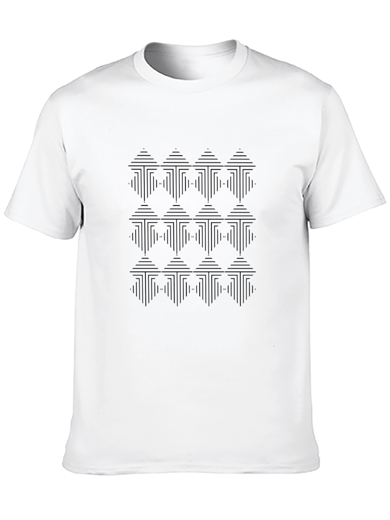 Abstract Pattern Black Tee