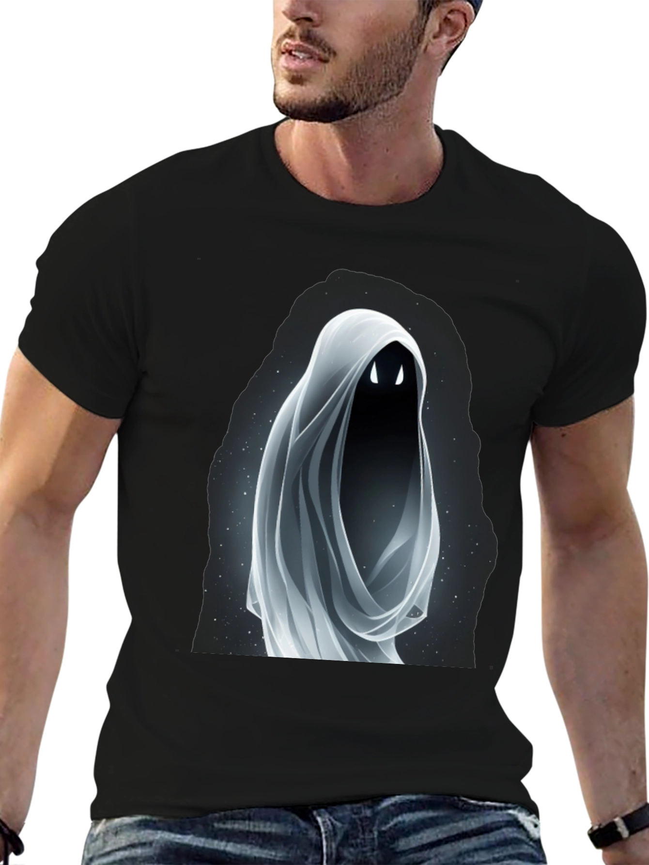 Spooky Ghost Graphic T-Shirt