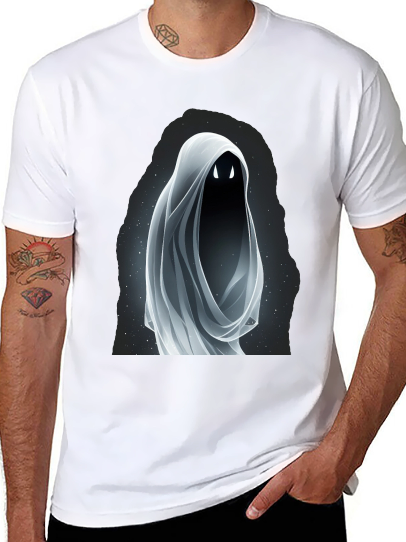 Spooky Ghost Graphic T-Shirt