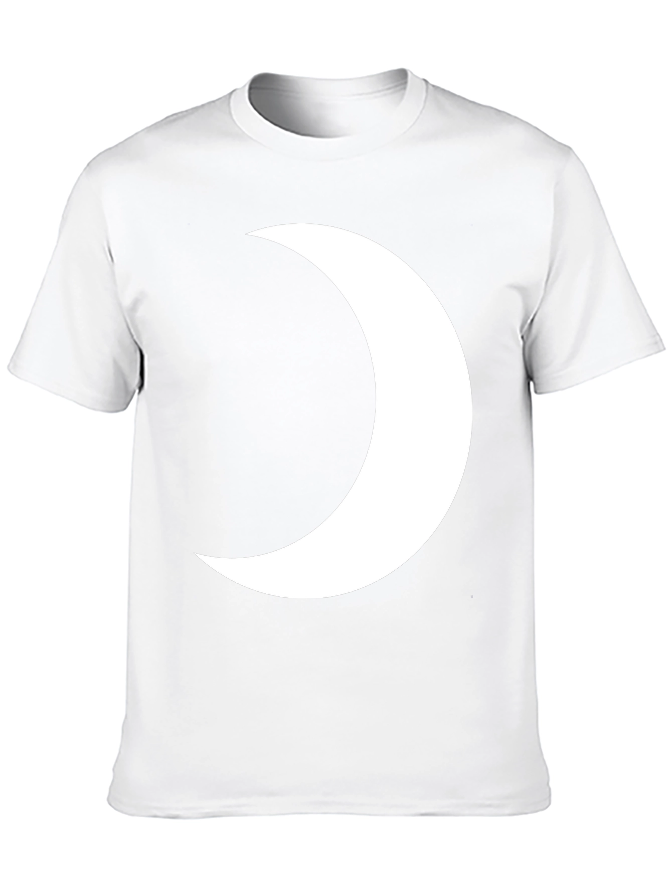 Crescent Moon Graphic Tee - Black Cotton T-Shirt
