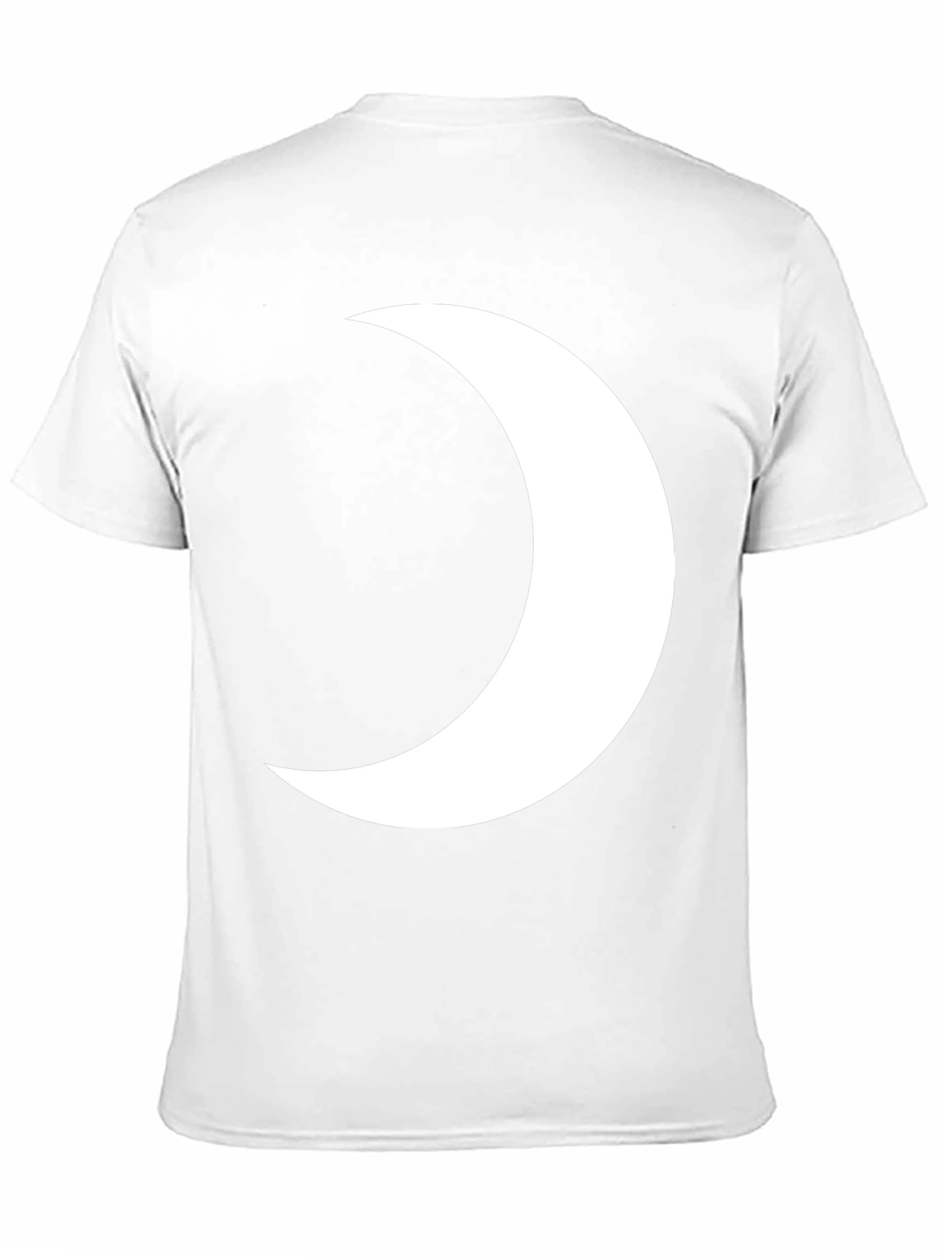 Crescent Moon Graphic Tee - Black Cotton T-Shirt