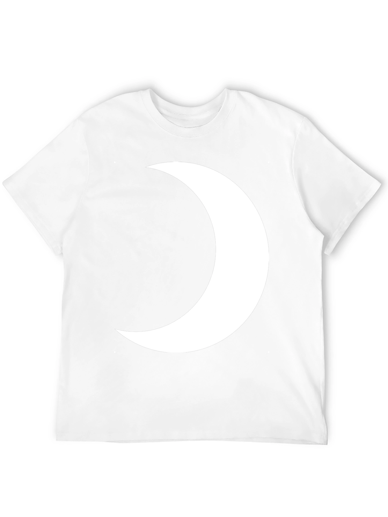Crescent Moon Graphic Tee - Black Cotton T-Shirt