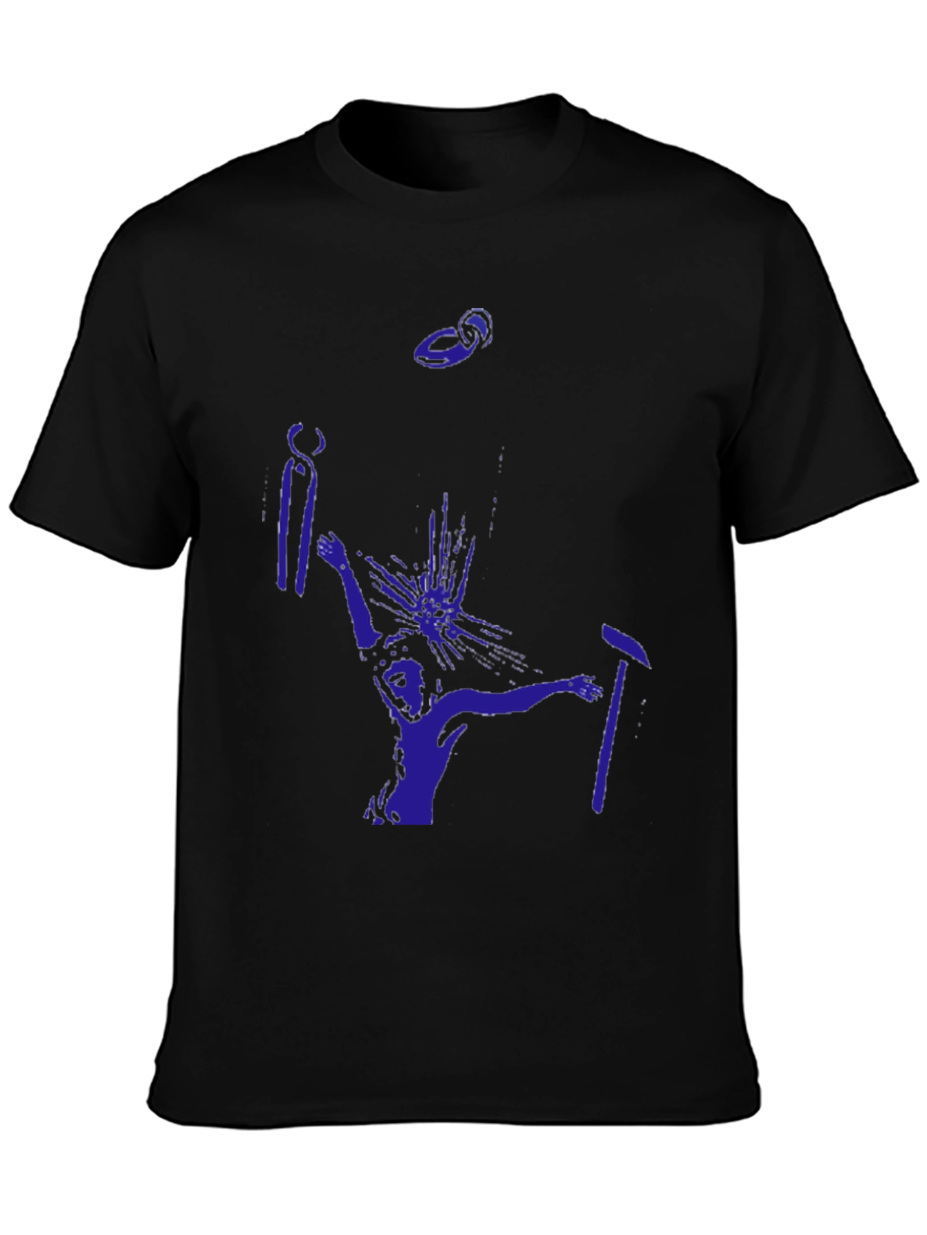 Black Graphic Tee - Artsy Minimalist Design