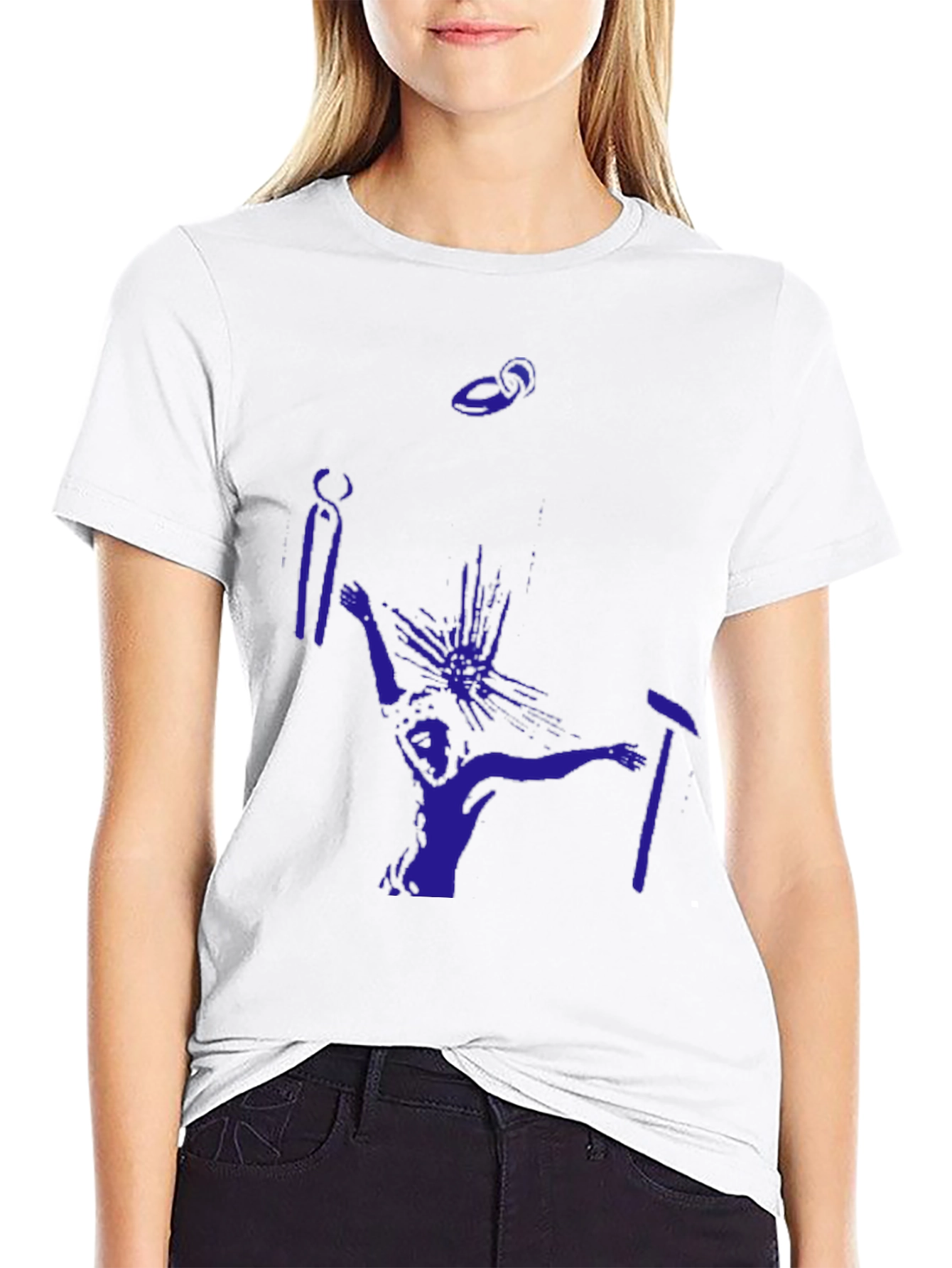 Black Graphic Tee - Artsy Minimalist Design