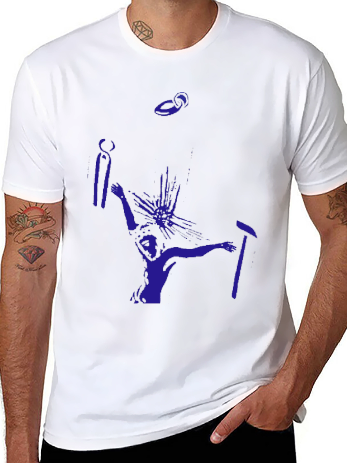 Black Graphic Tee - Artsy Minimalist Design