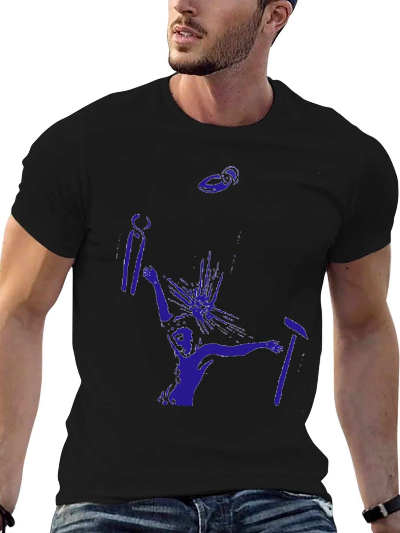 Black Graphic Tee - Artsy Minimalist Design