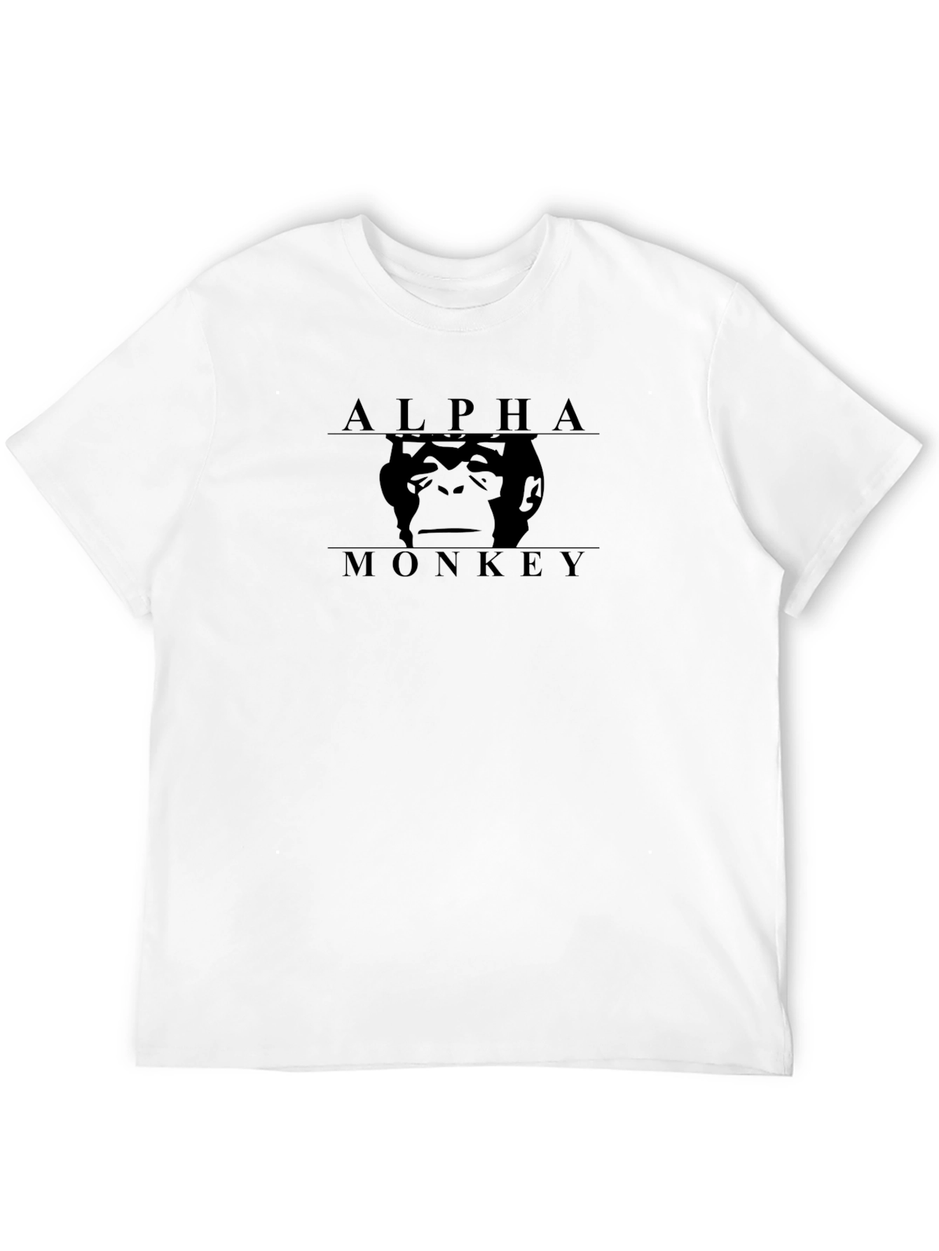 Alpha Monkey Graphic T-Shirt - Black