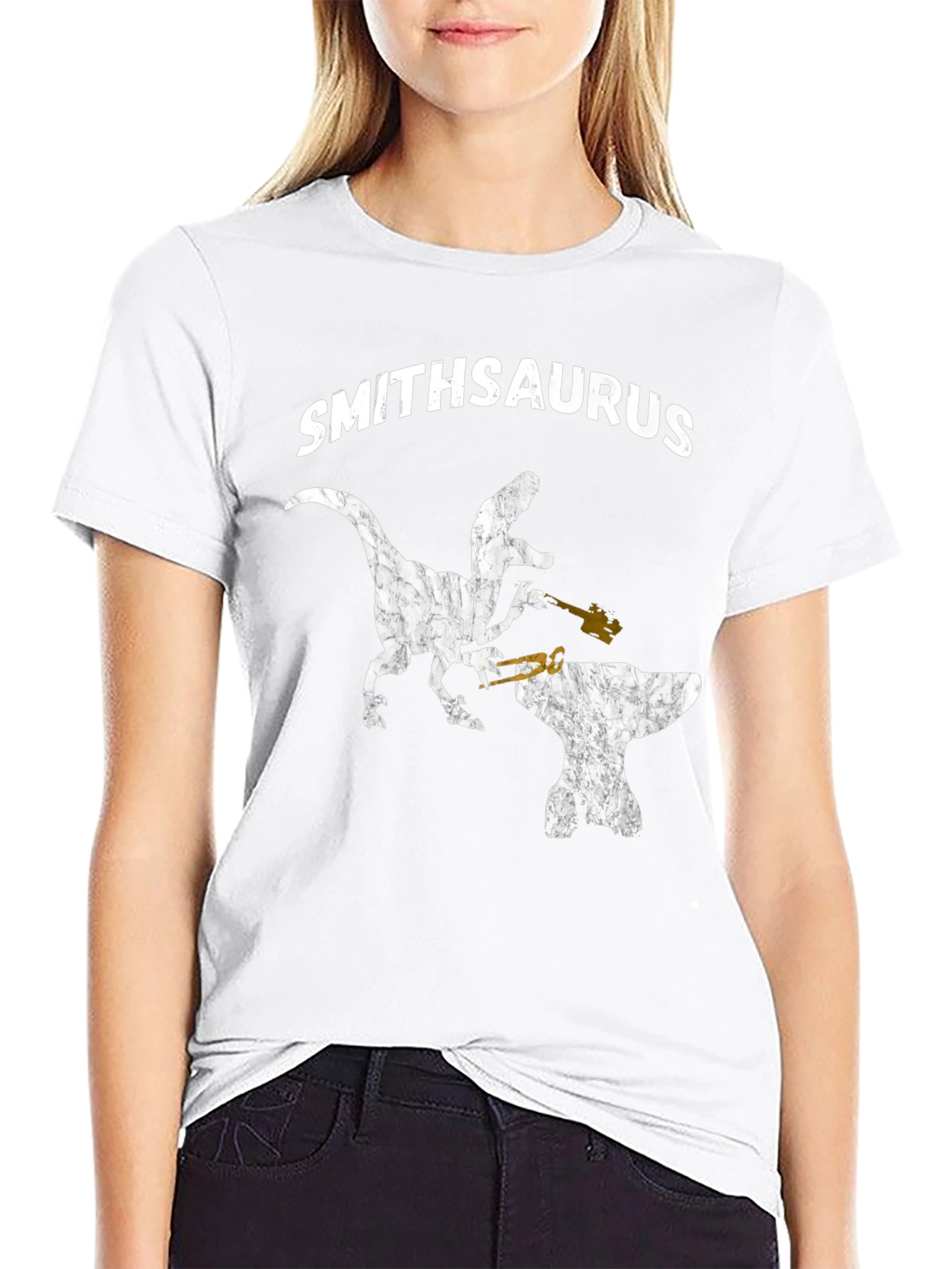 Smithsaurus Black T-Shirt - Dinosaur Blacksmith