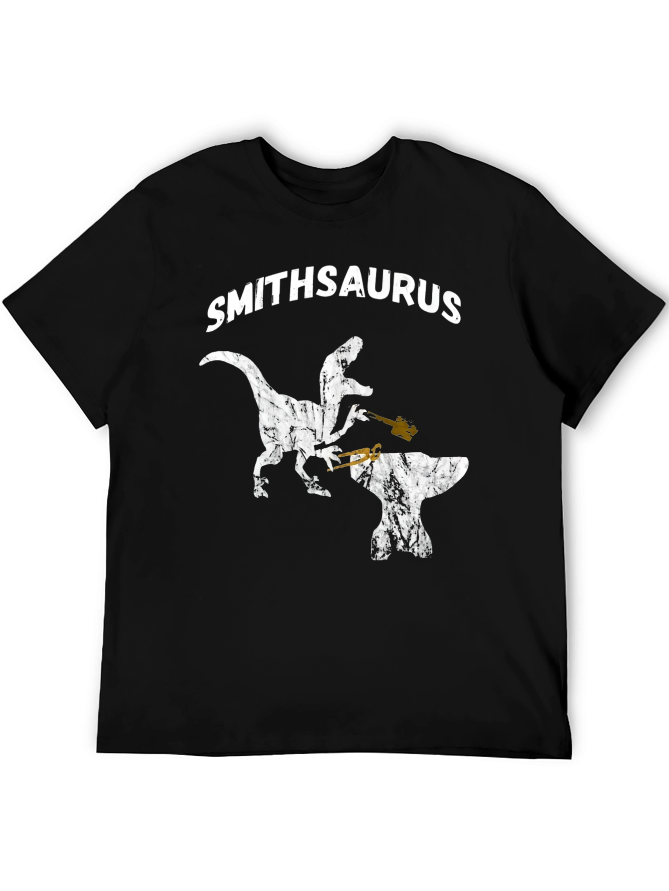 Smithsaurus Black T-Shirt - Dinosaur Blacksmith
