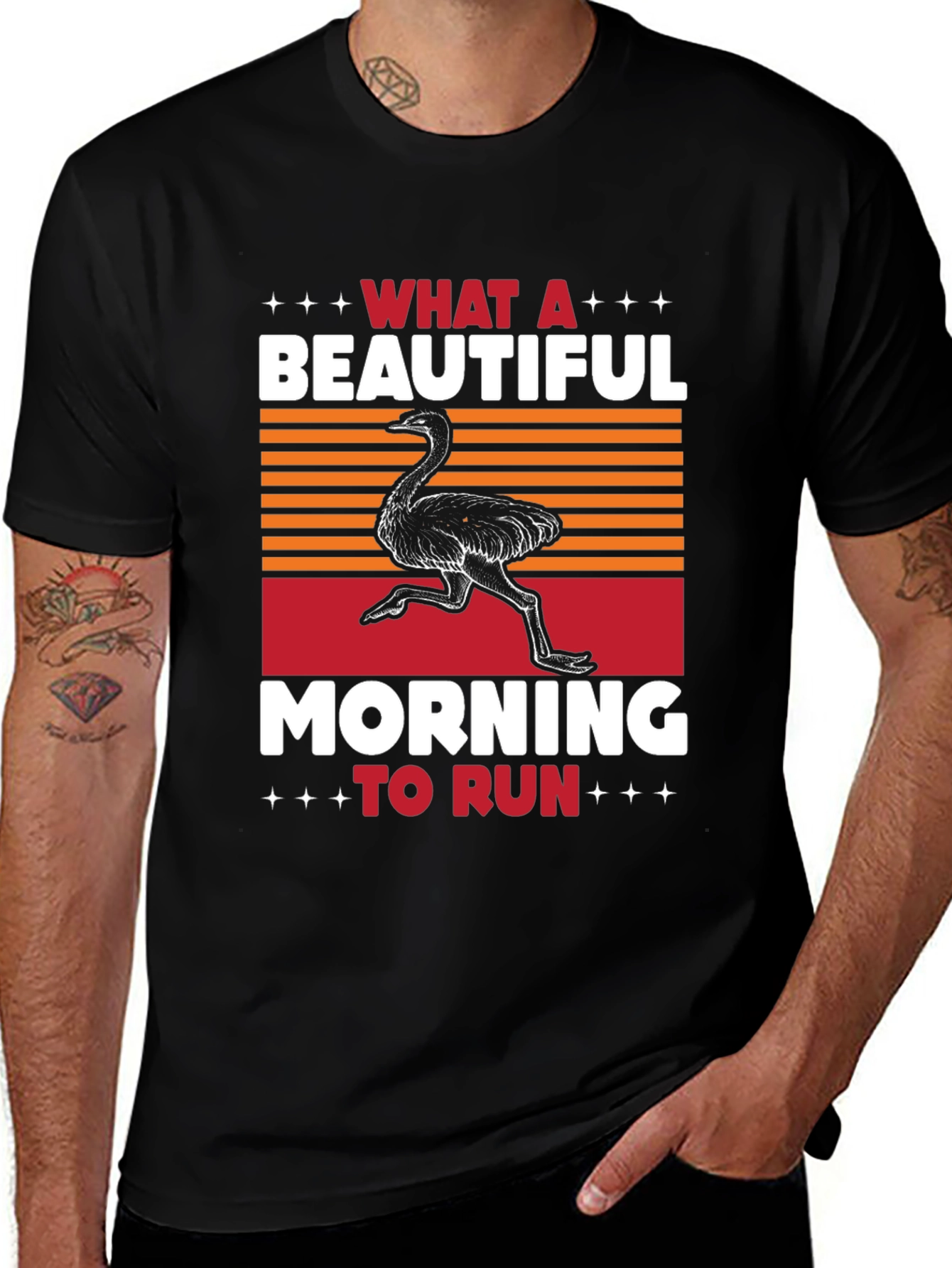 Ostrich Run T-Shirt - Beautiful Morning Tee