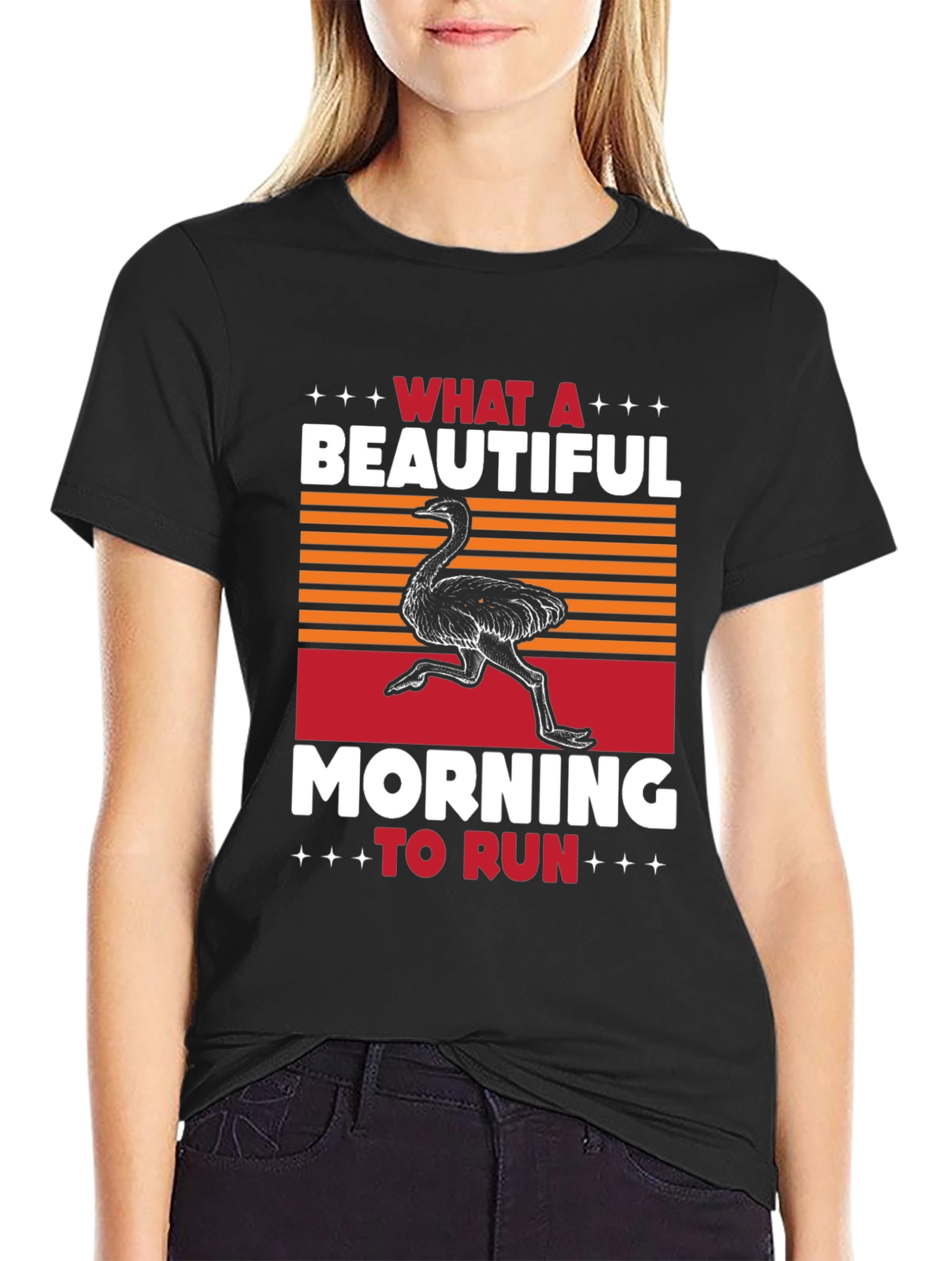 Ostrich Run T-Shirt - Beautiful Morning Tee