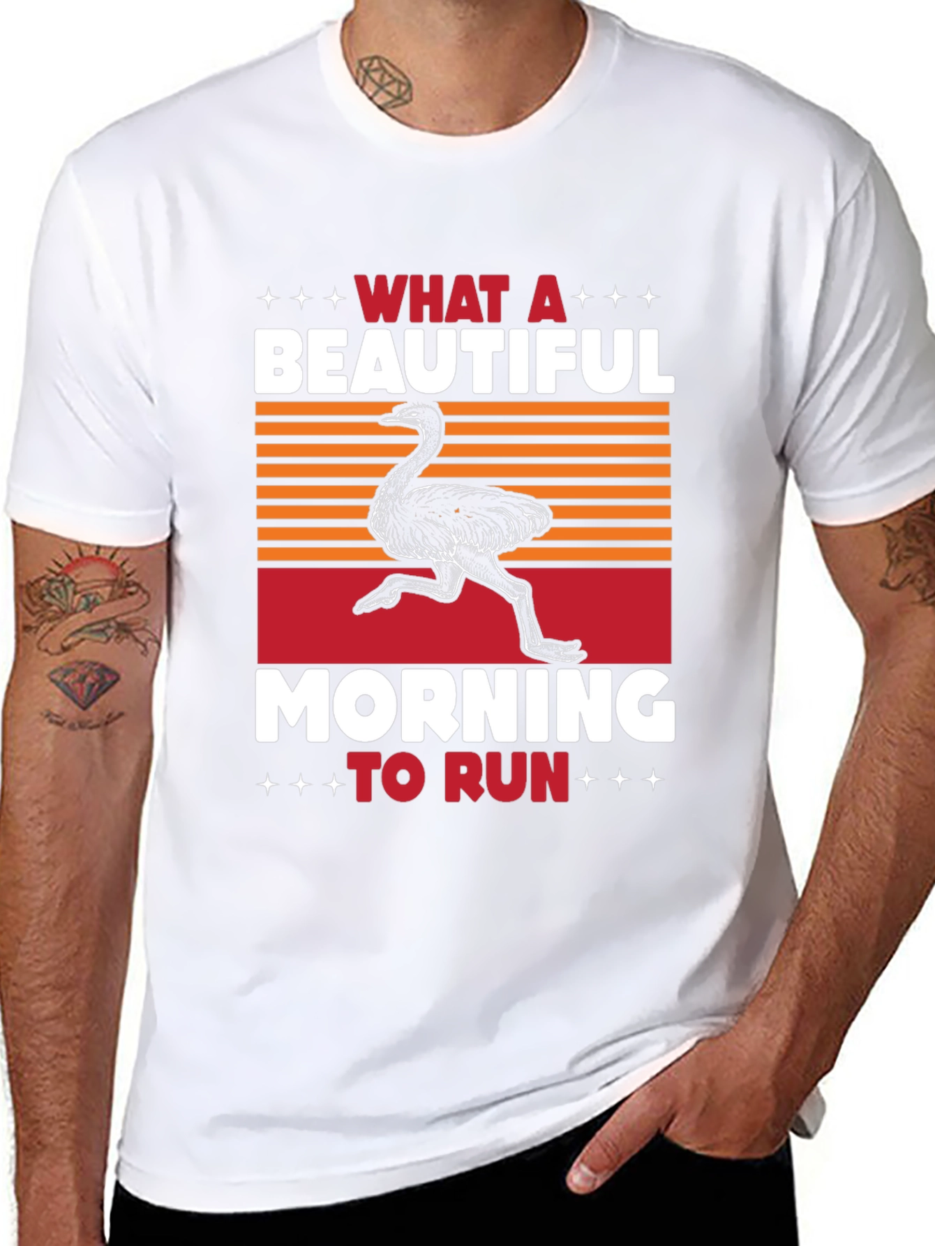 Ostrich Run T-Shirt - Beautiful Morning Tee