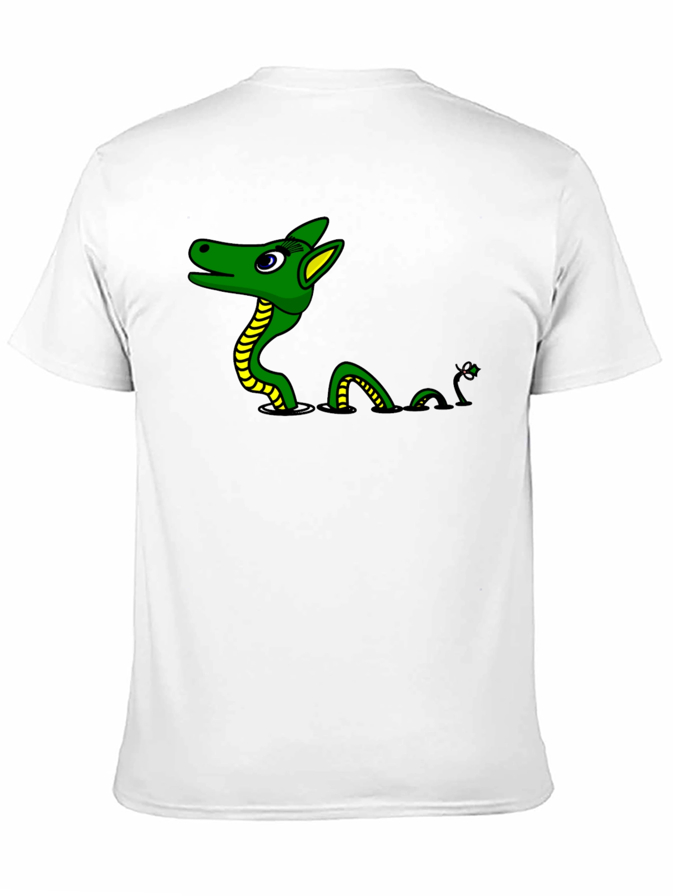 Loch Ness Monster Graphic Tee - Black Cotton T-Shirt