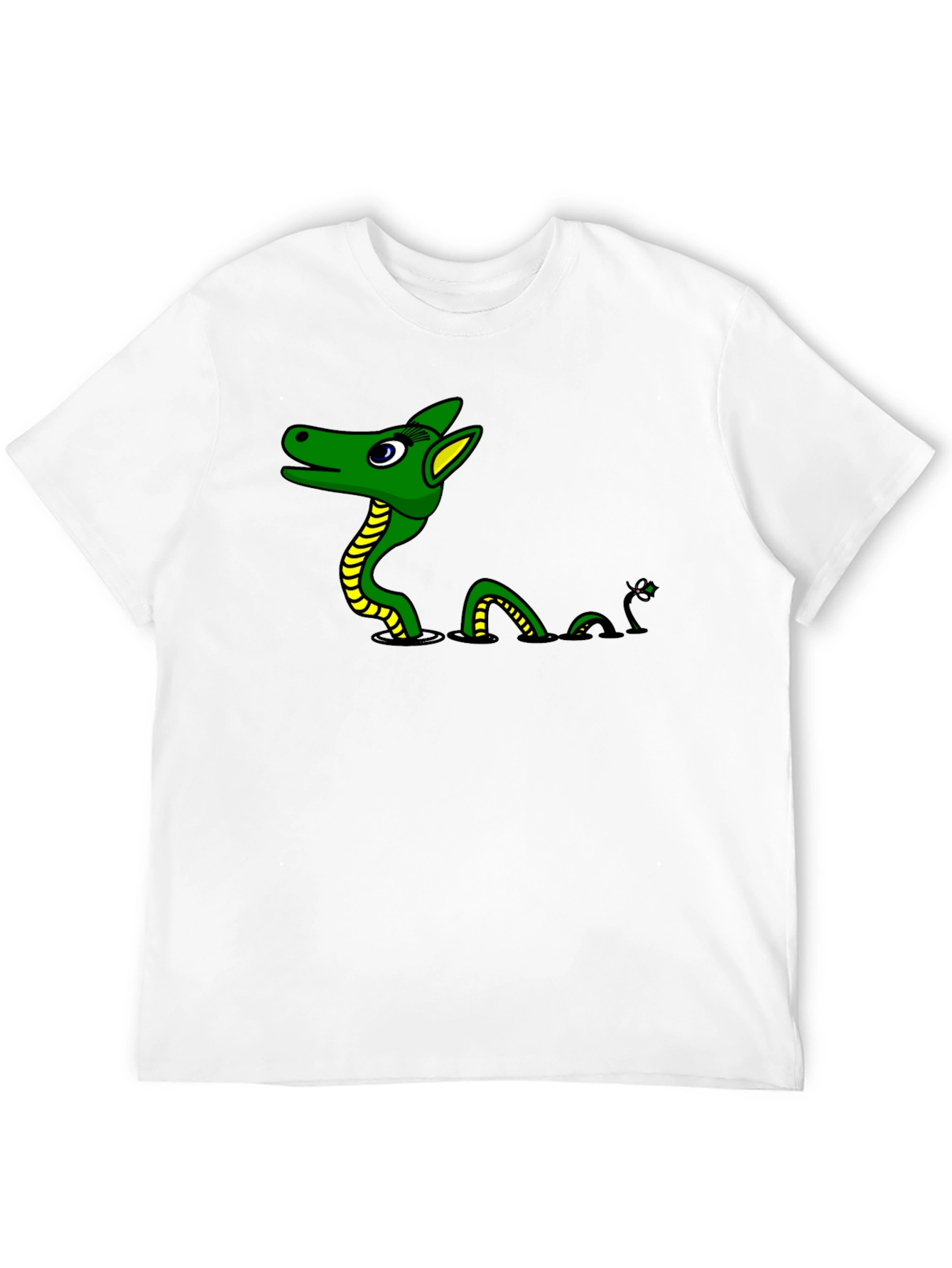 Loch Ness Monster Graphic Tee - Black Cotton T-Shirt