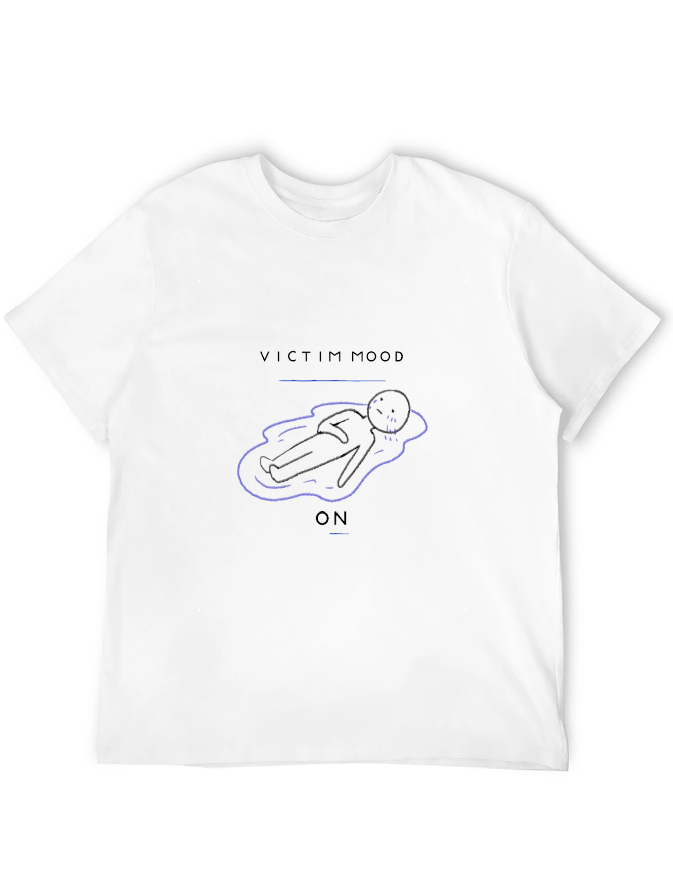 Victim Mood On Graphic T-Shirt - Black