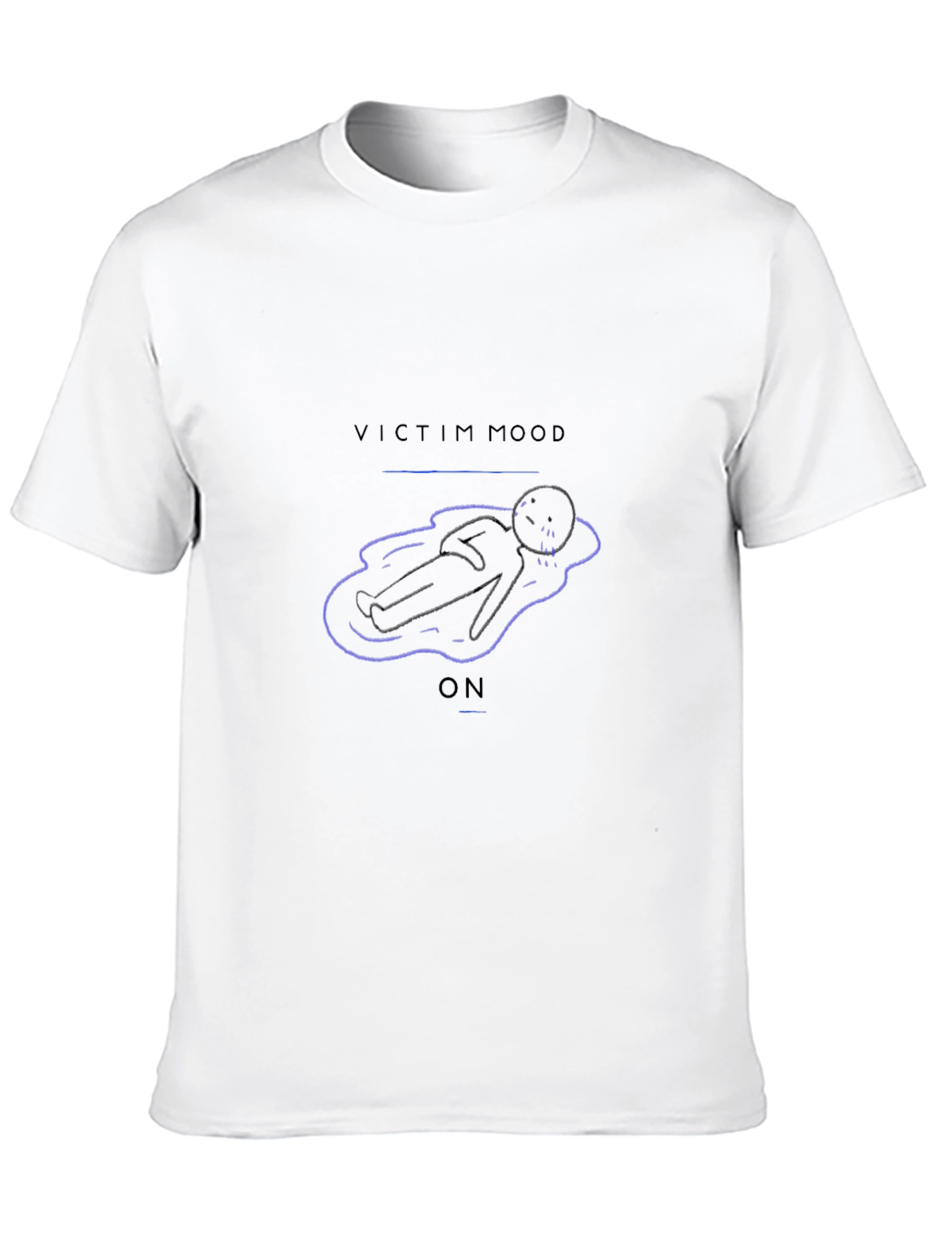 Victim Mood On Graphic T-Shirt - Black