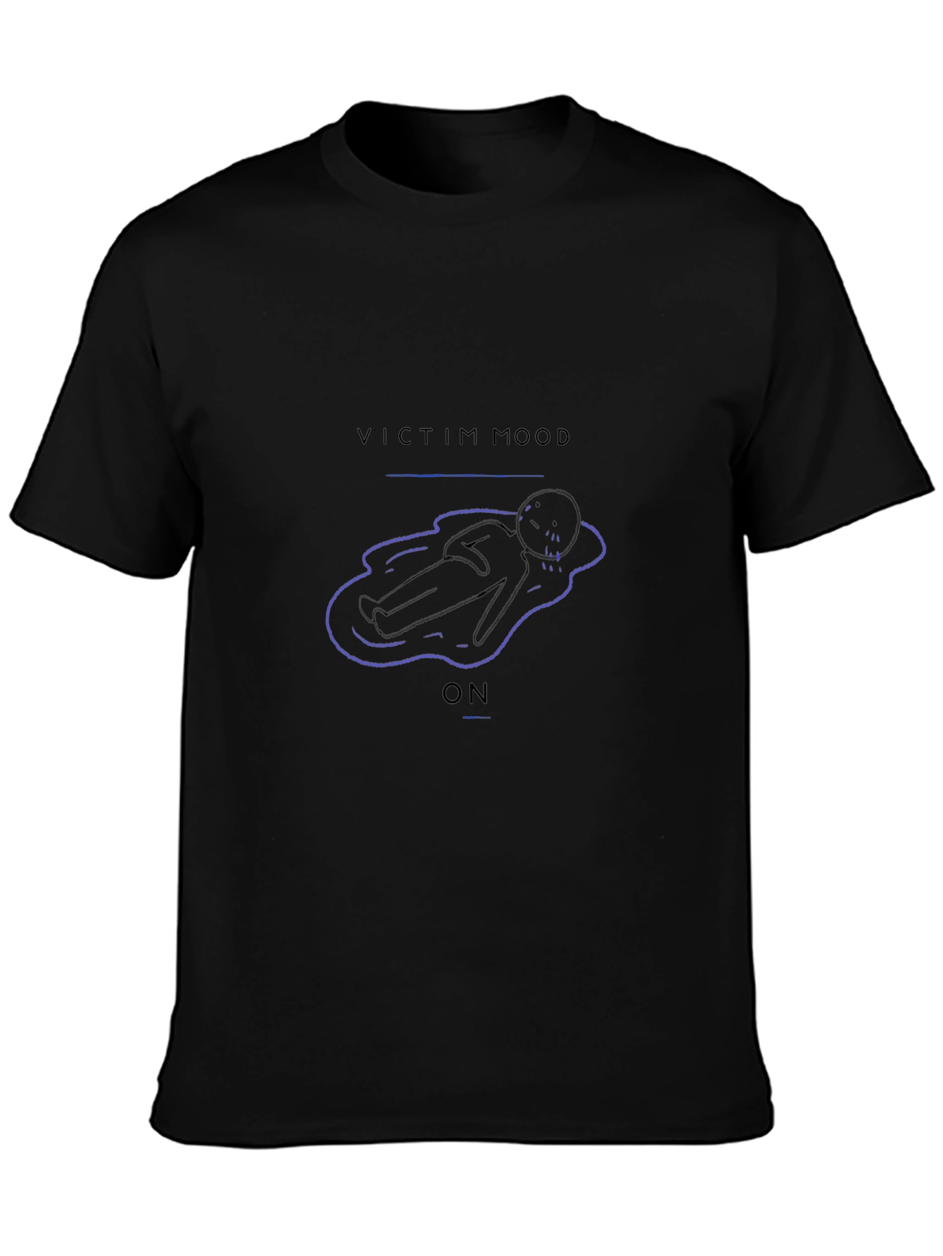 Victim Mood On Graphic T-Shirt - Black