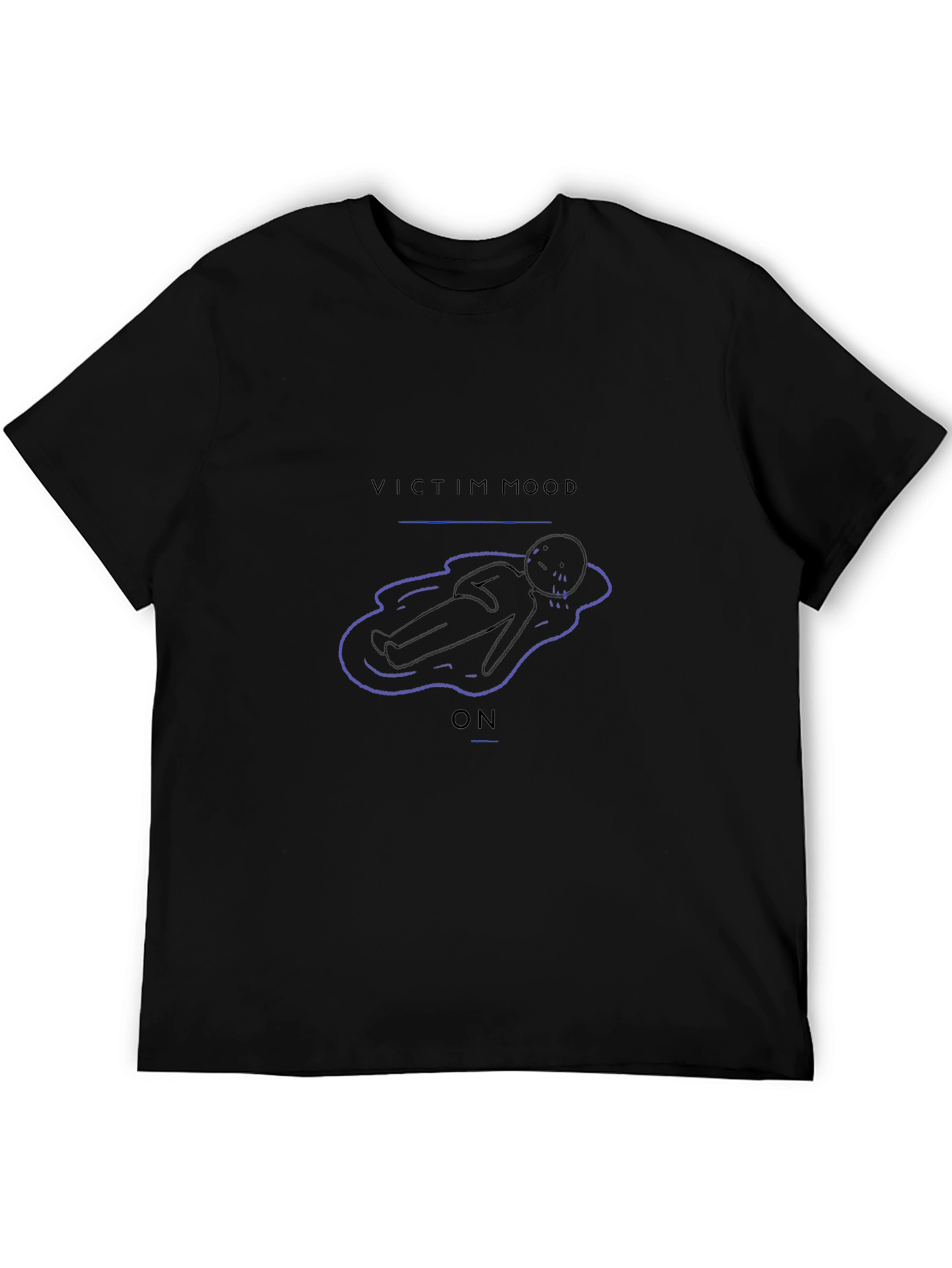 Victim Mood On Graphic T-Shirt - Black