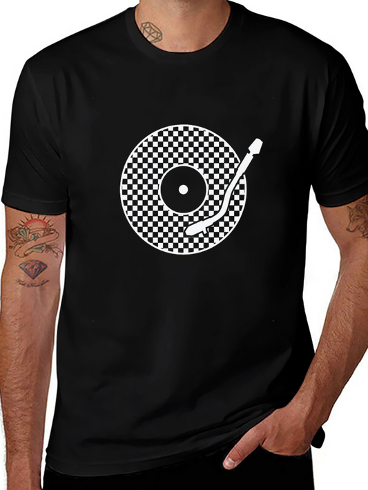 Retro Turntable Graphic Tee - Cool DJ Style