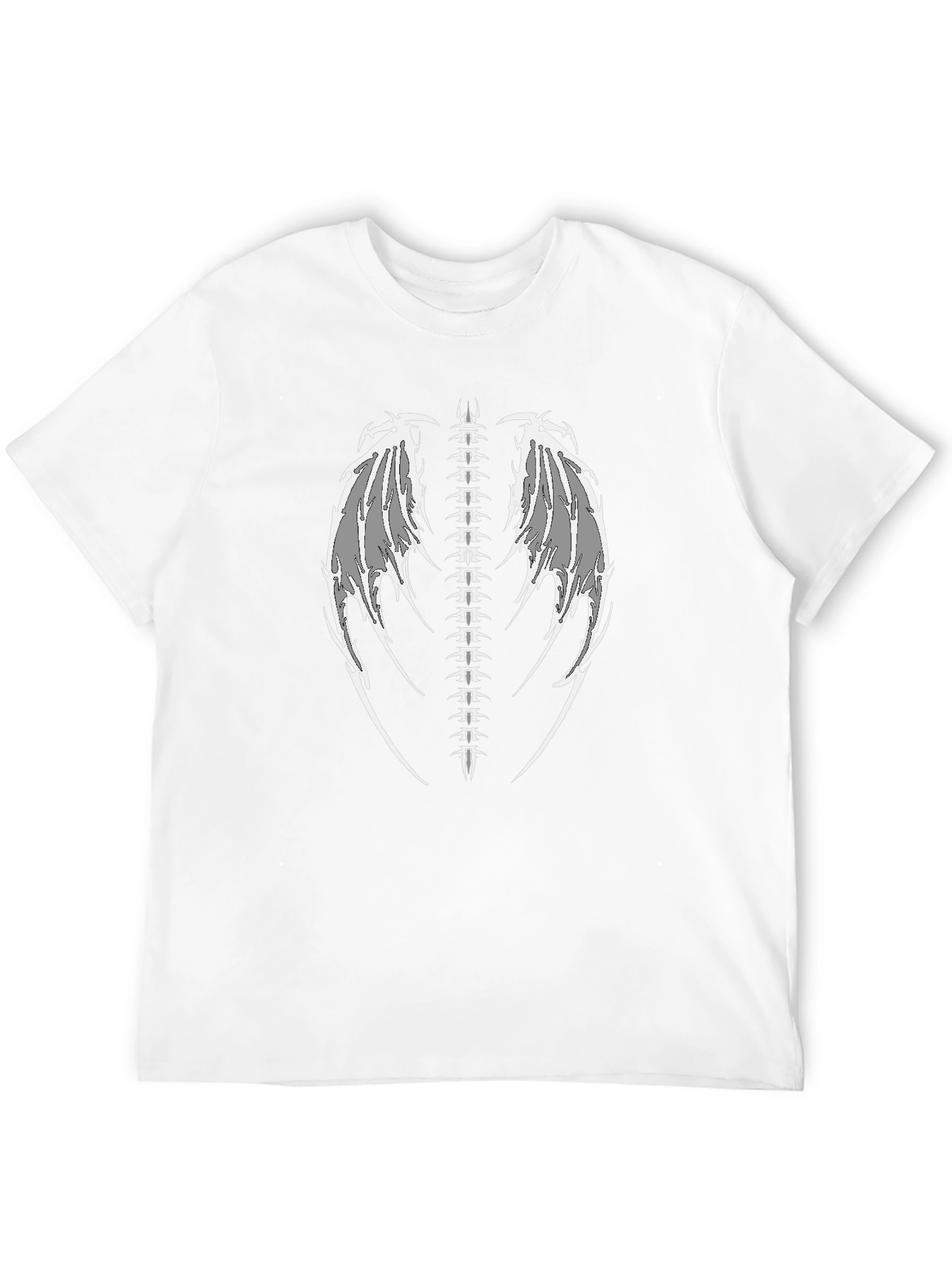 Gothic Spine & Wing T-Shirt - Dark Style