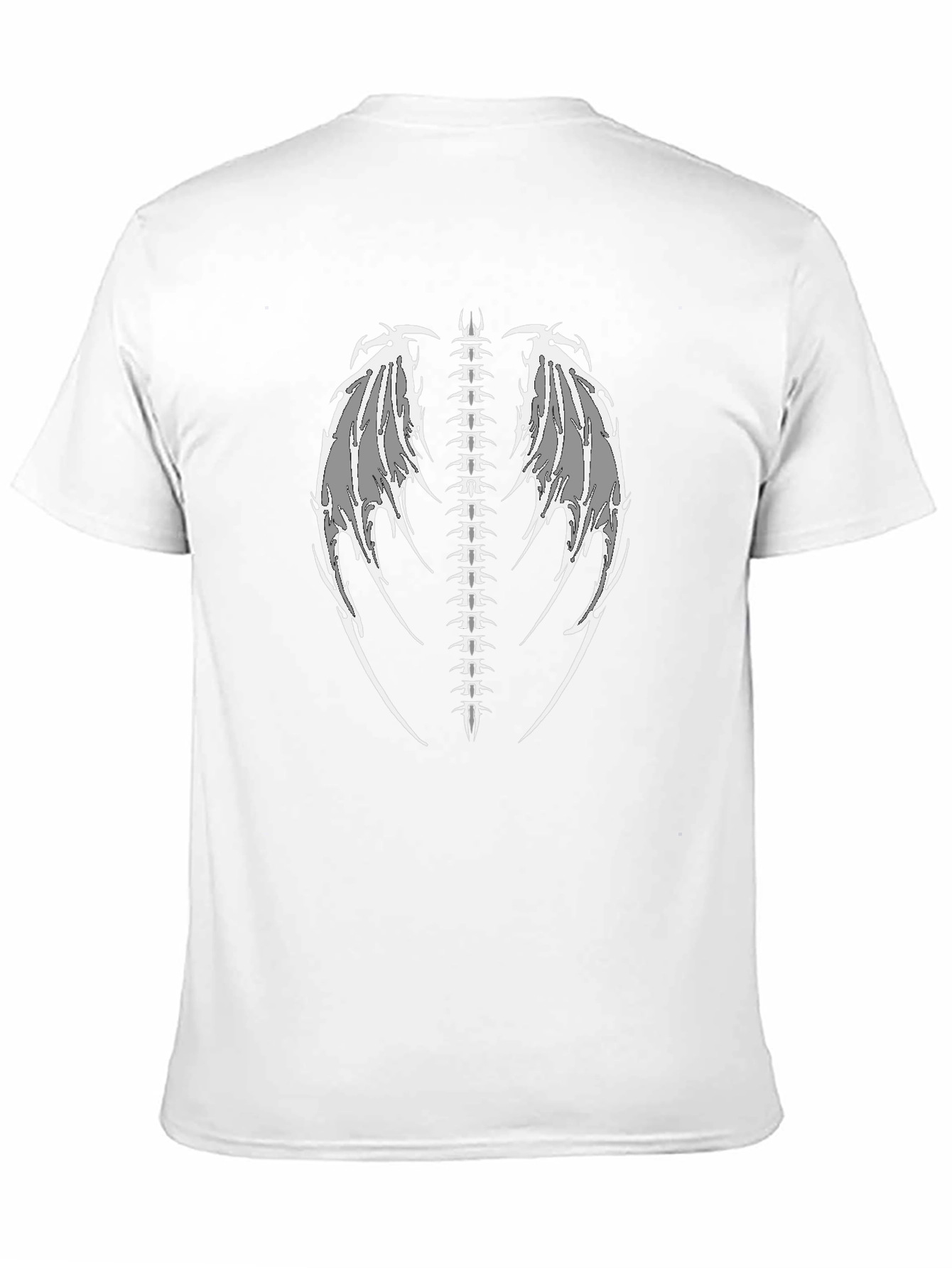 Gothic Spine & Wing T-Shirt - Dark Style