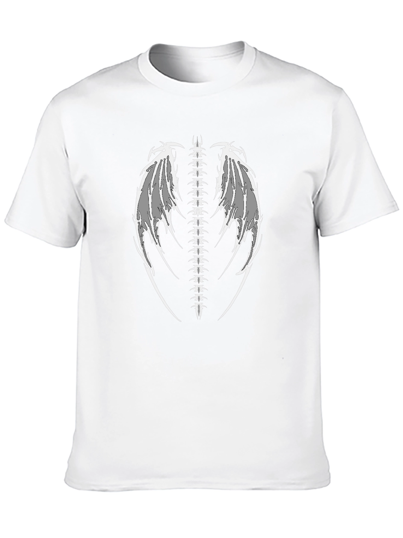 Gothic Spine & Wing T-Shirt - Dark Style