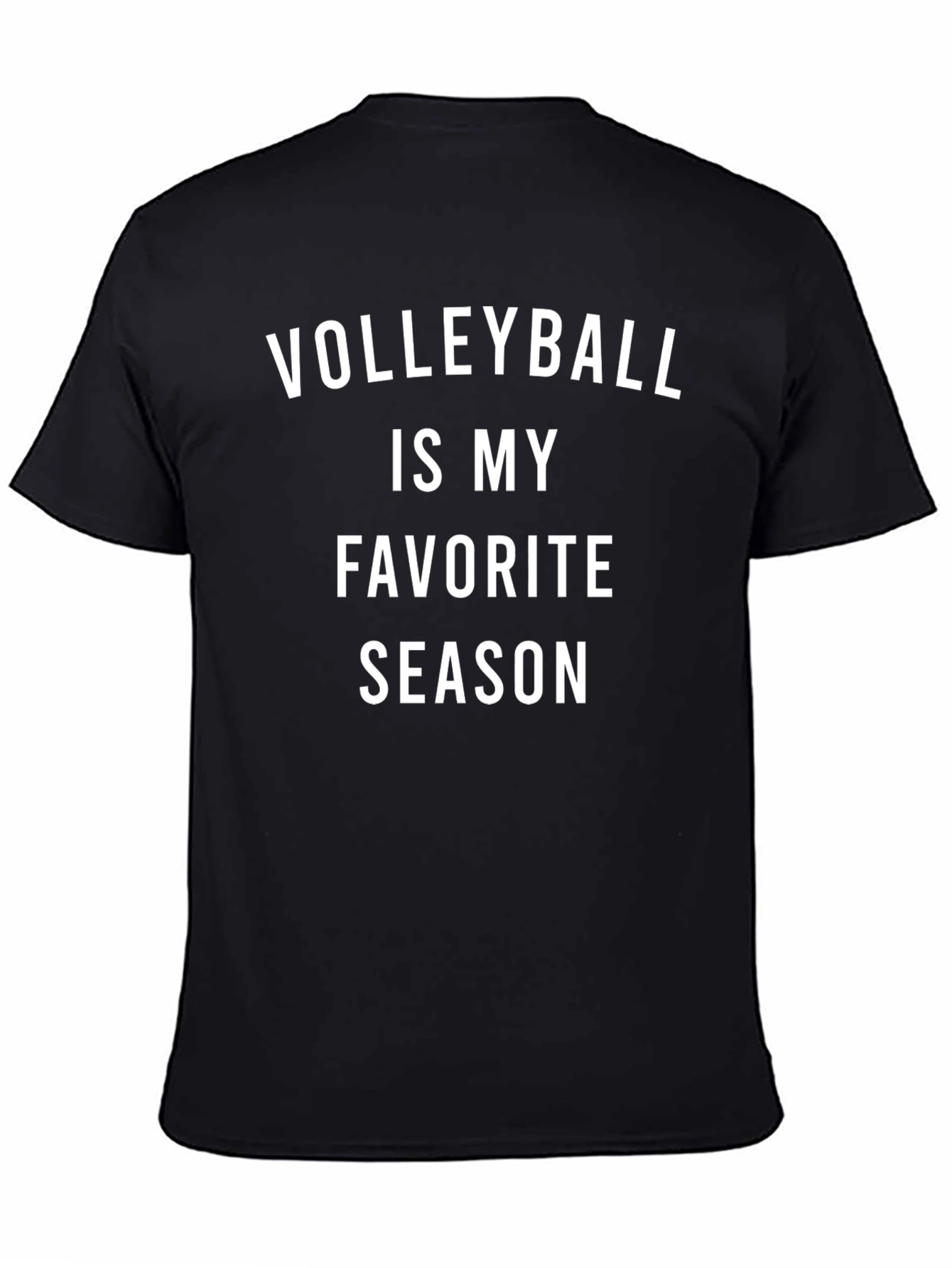 Volleyball Is My Favorite Season Black T-Shirt