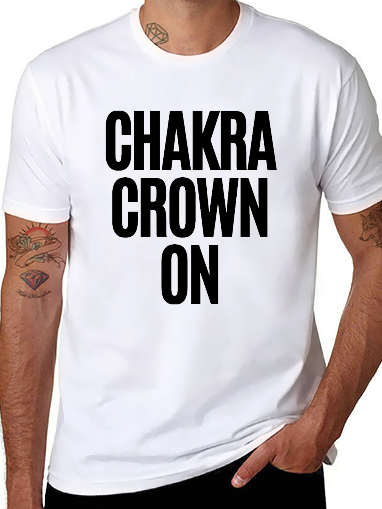 Chakra Crown On Black Graphic T-Shirt