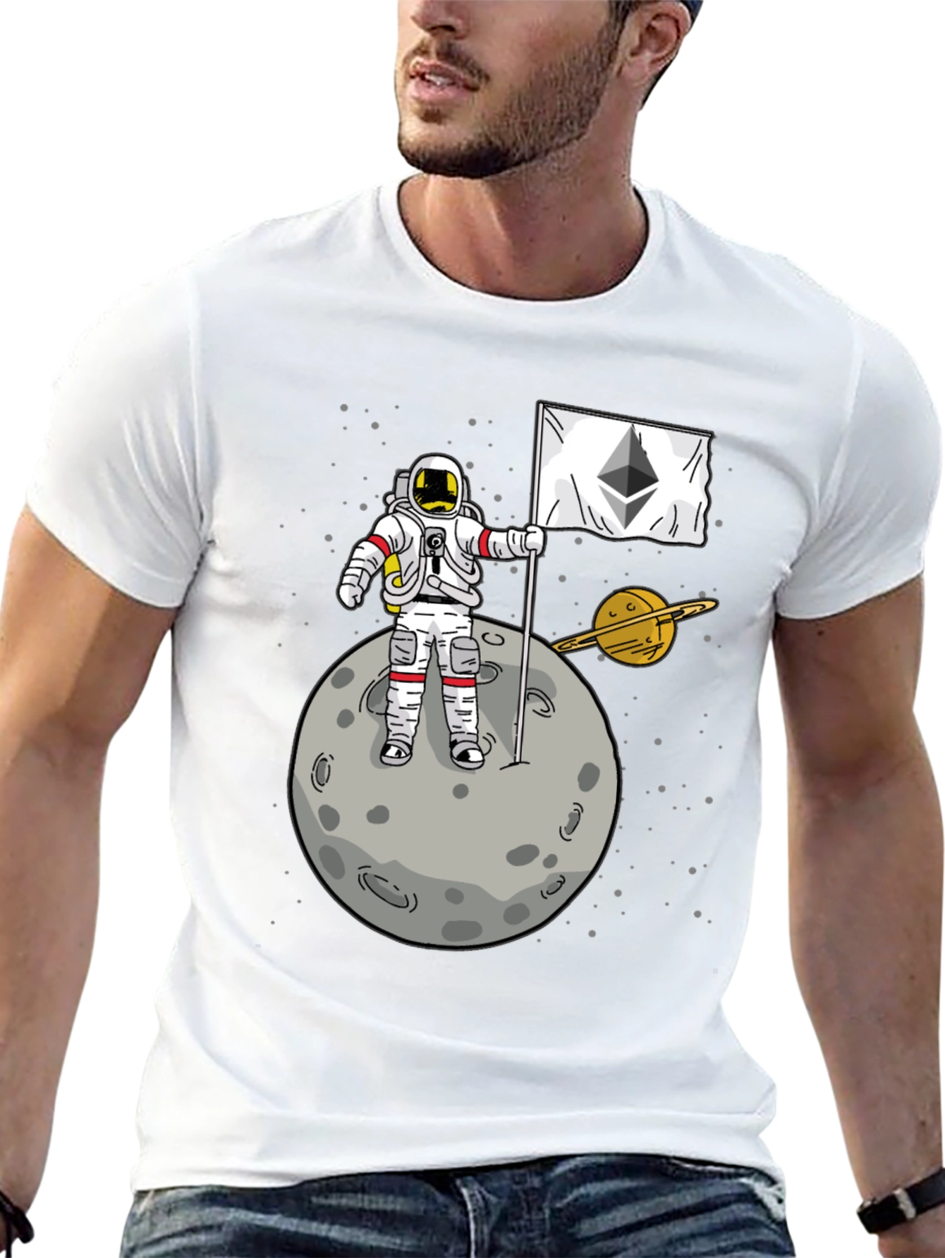 Ethereum Astronaut T-Shirt - Crypto Moon Landing Tee