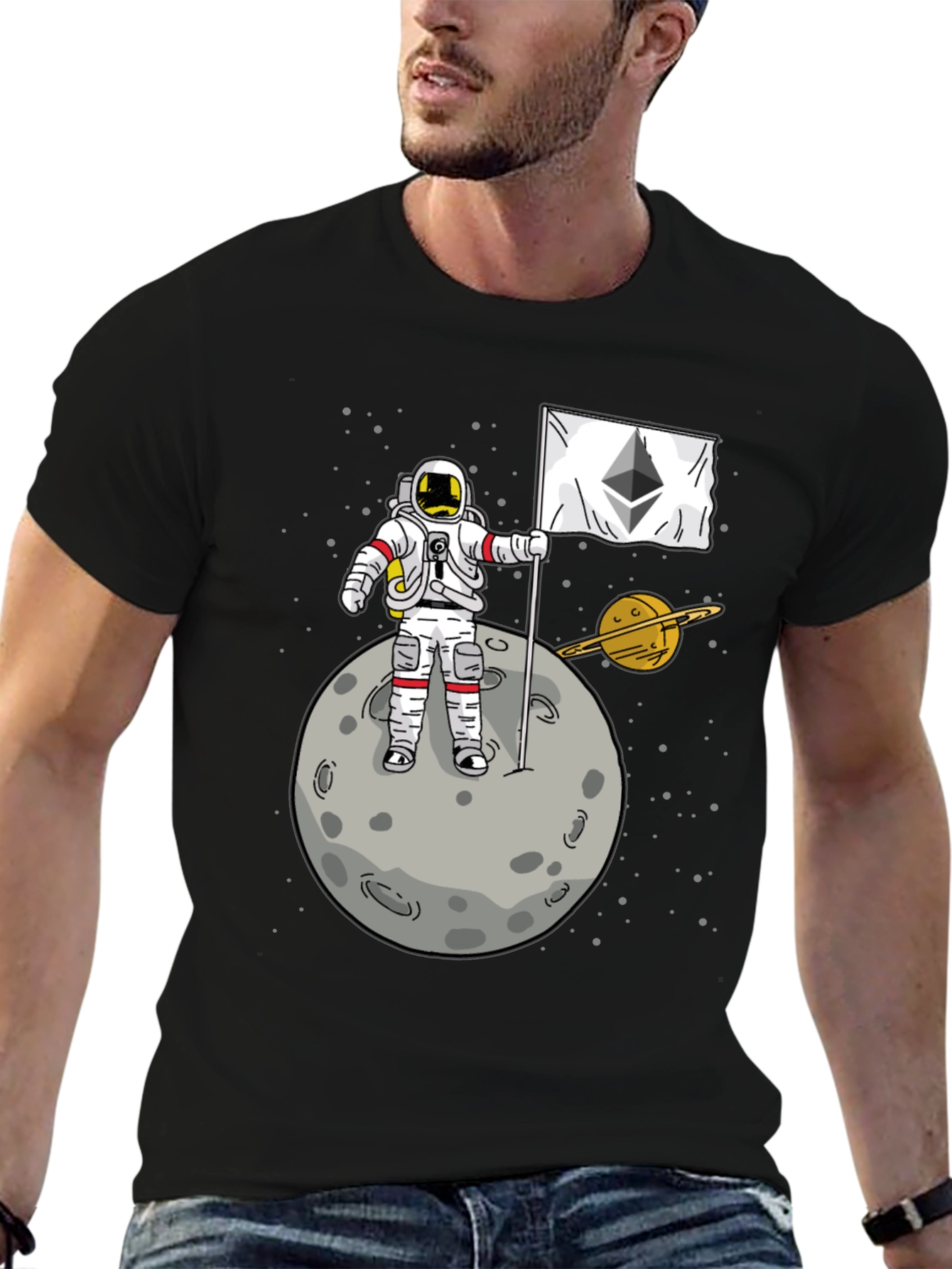 Ethereum Astronaut T-Shirt - Crypto Moon Landing Tee