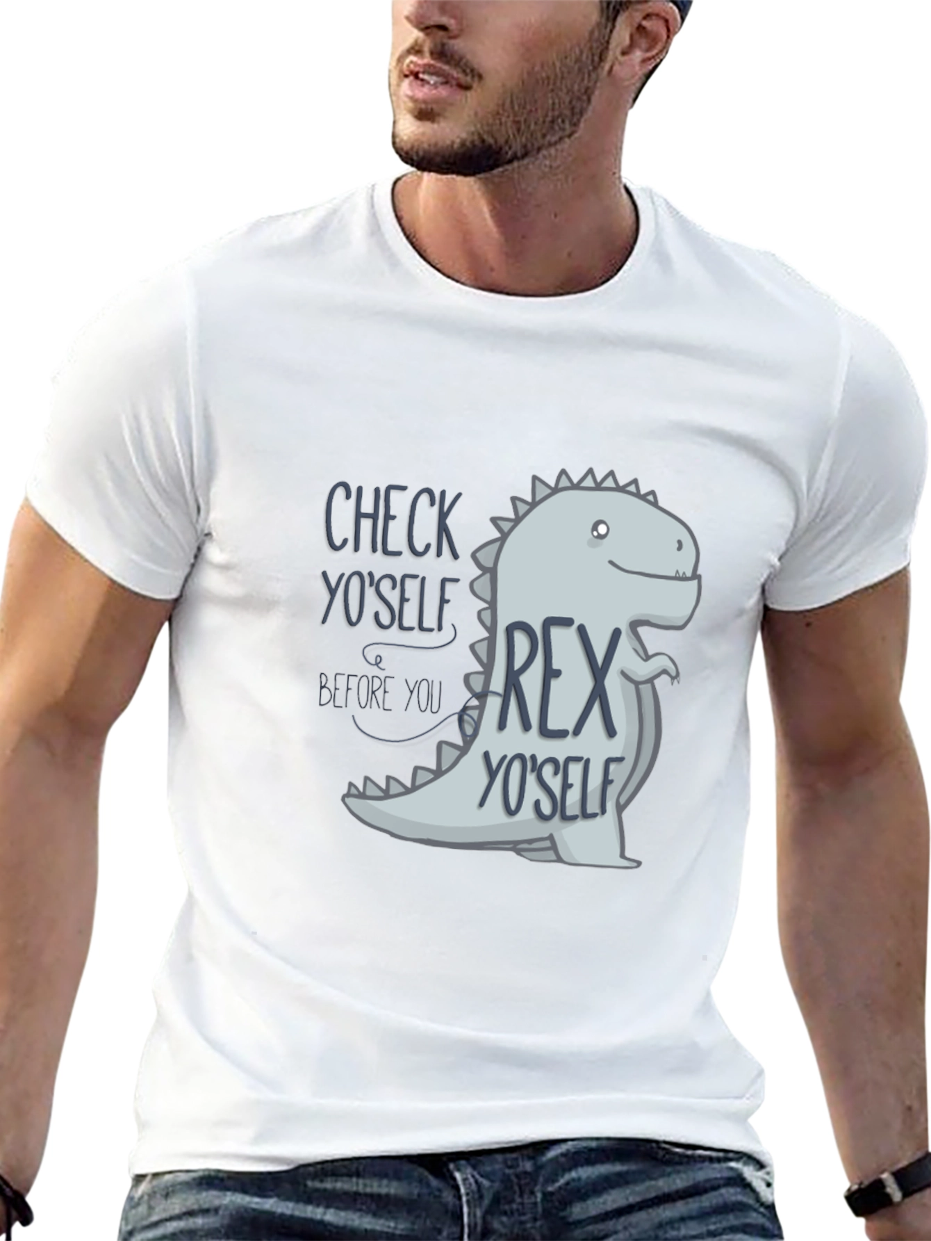 Check YoSelf Rex YoSelf Black T-Shirt