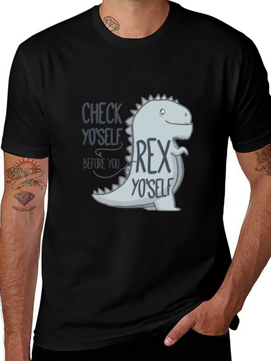 Check YoSelf Rex YoSelf Black T-Shirt