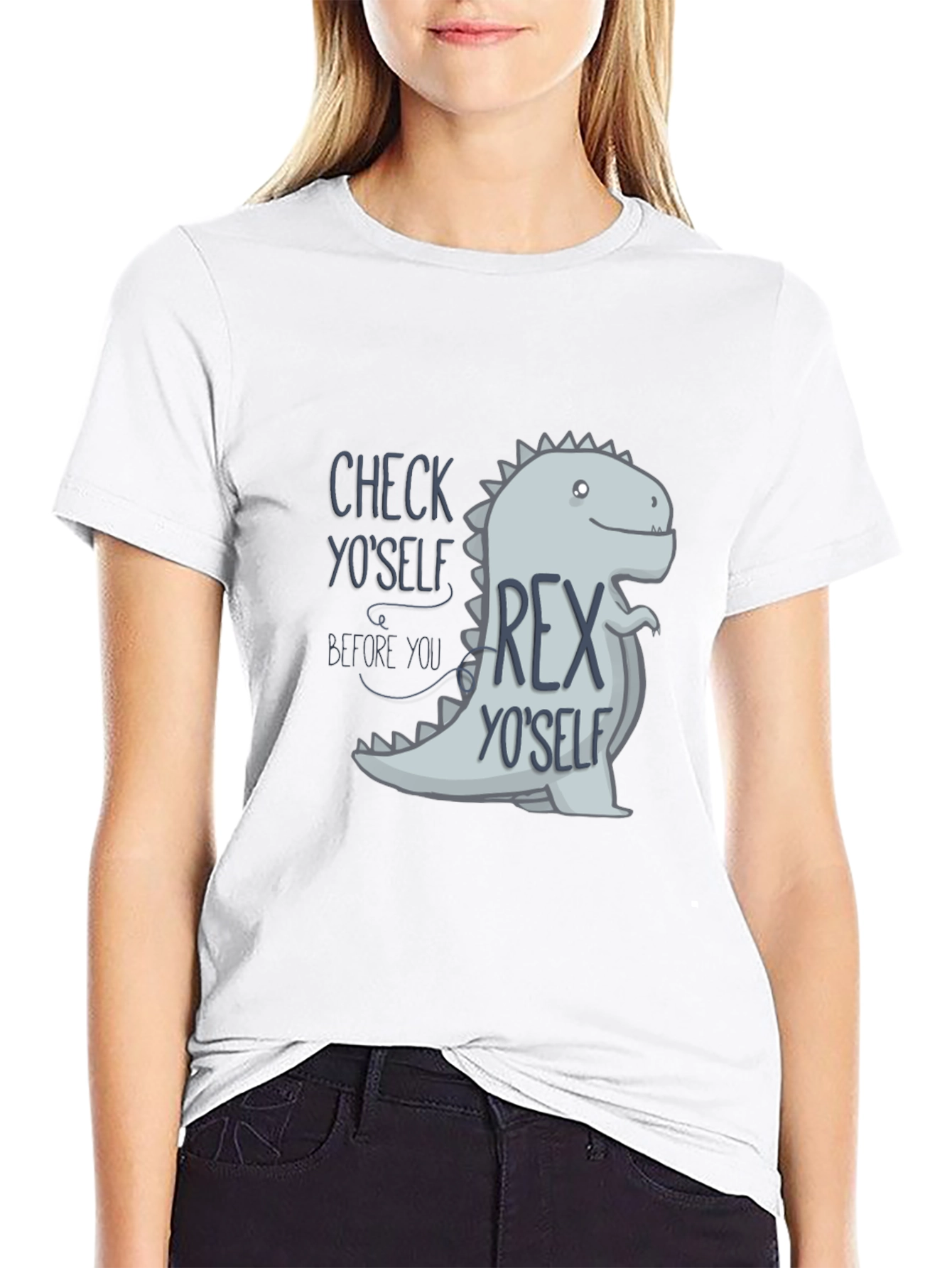 Check YoSelf Rex YoSelf Black T-Shirt