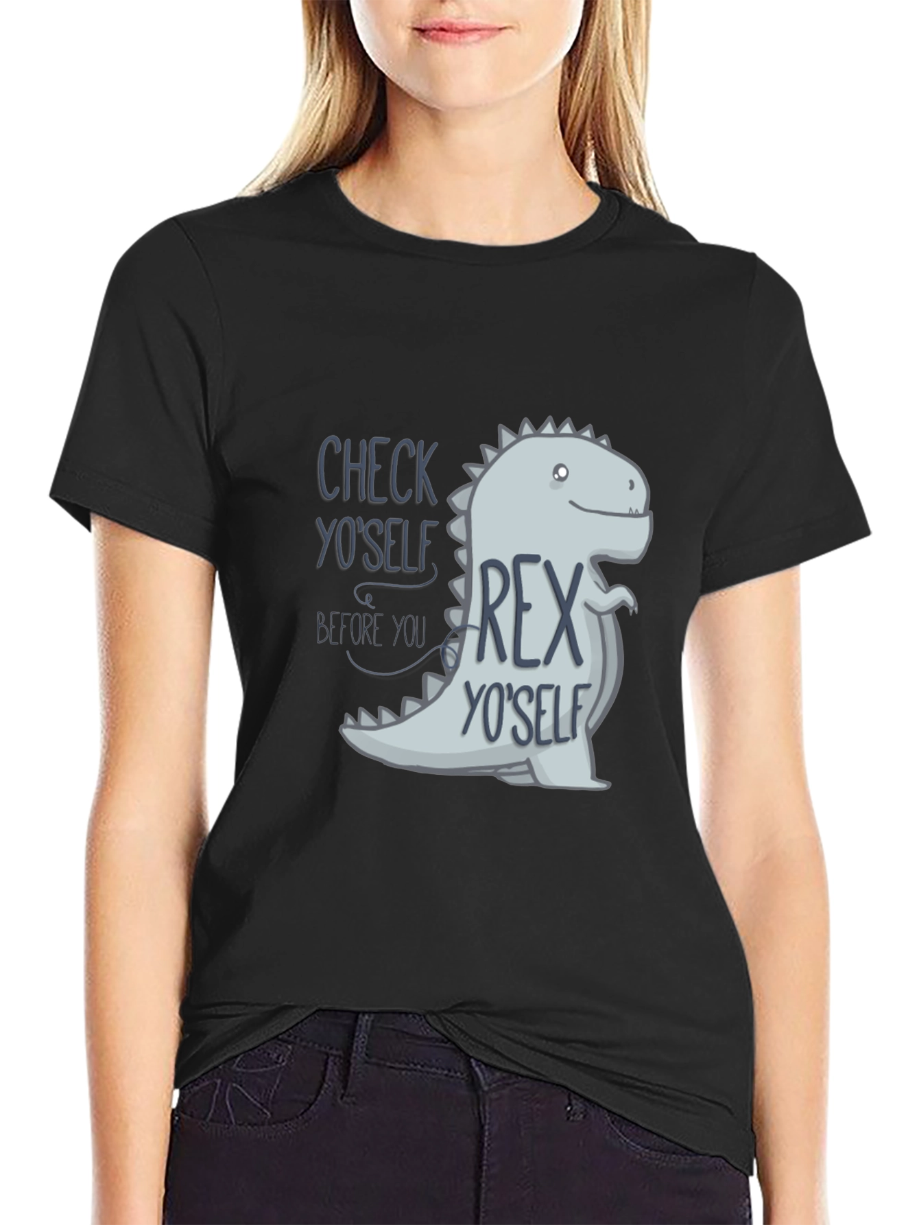 Check YoSelf Rex YoSelf Black T-Shirt