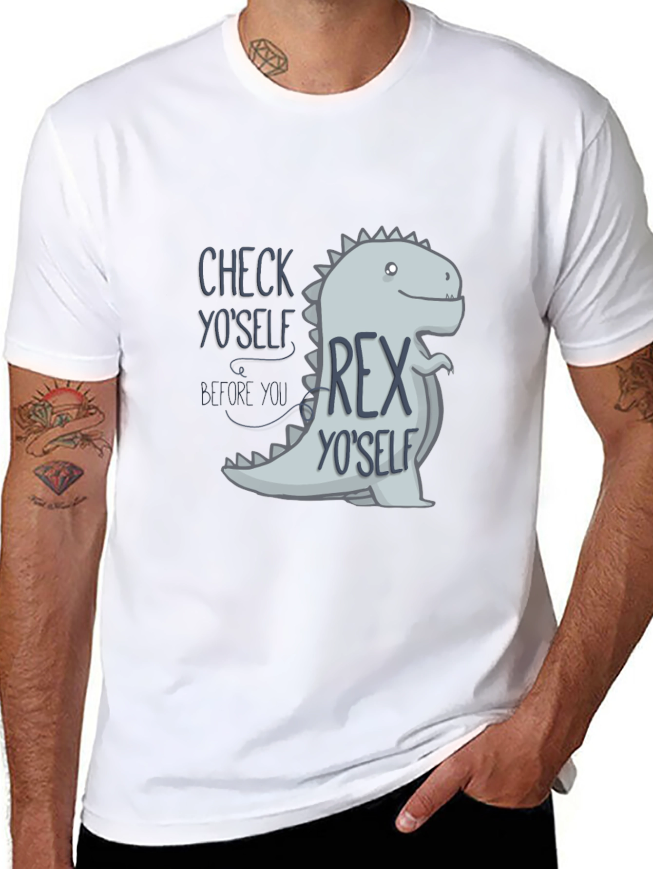 Check YoSelf Rex YoSelf Black T-Shirt