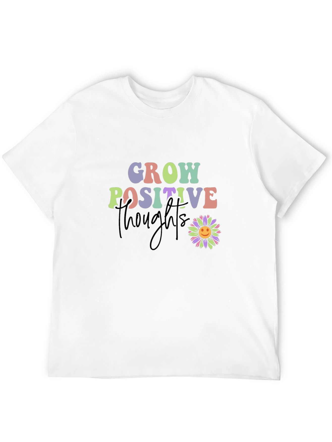 Grow Positive Thoughts T-Shirt - Black Tee
