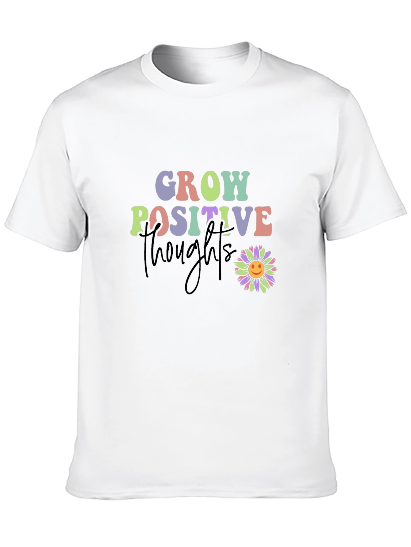 Grow Positive Thoughts T-Shirt - Black Tee