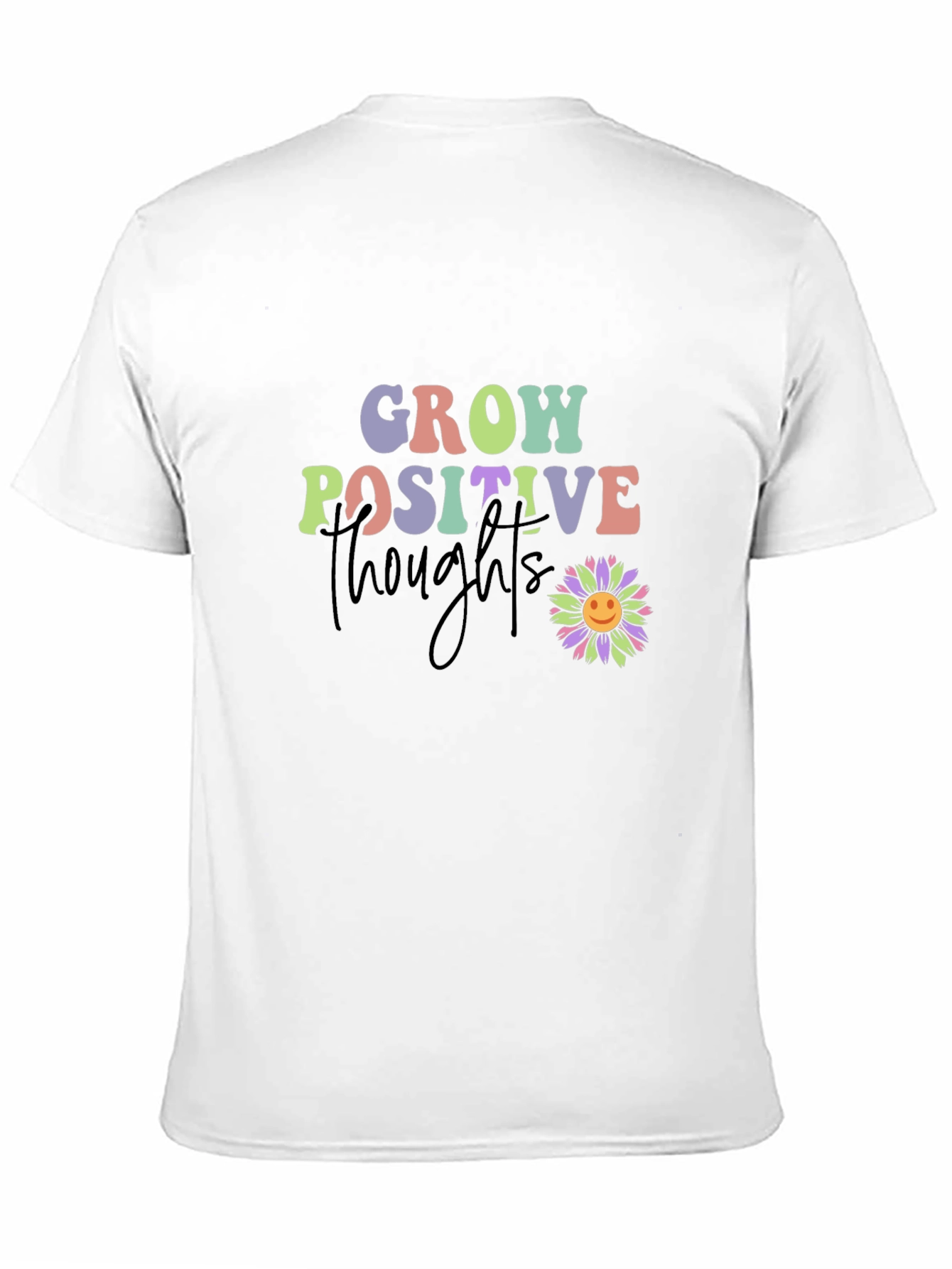 Grow Positive Thoughts T-Shirt - Black Tee
